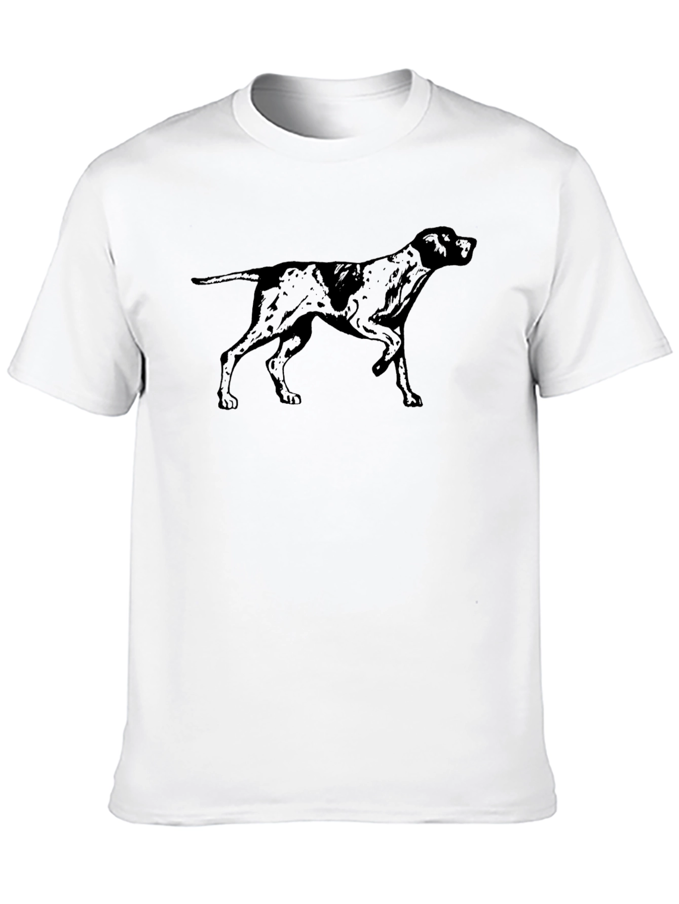 Dog Silhouette Black T-Shirt - Classic Design