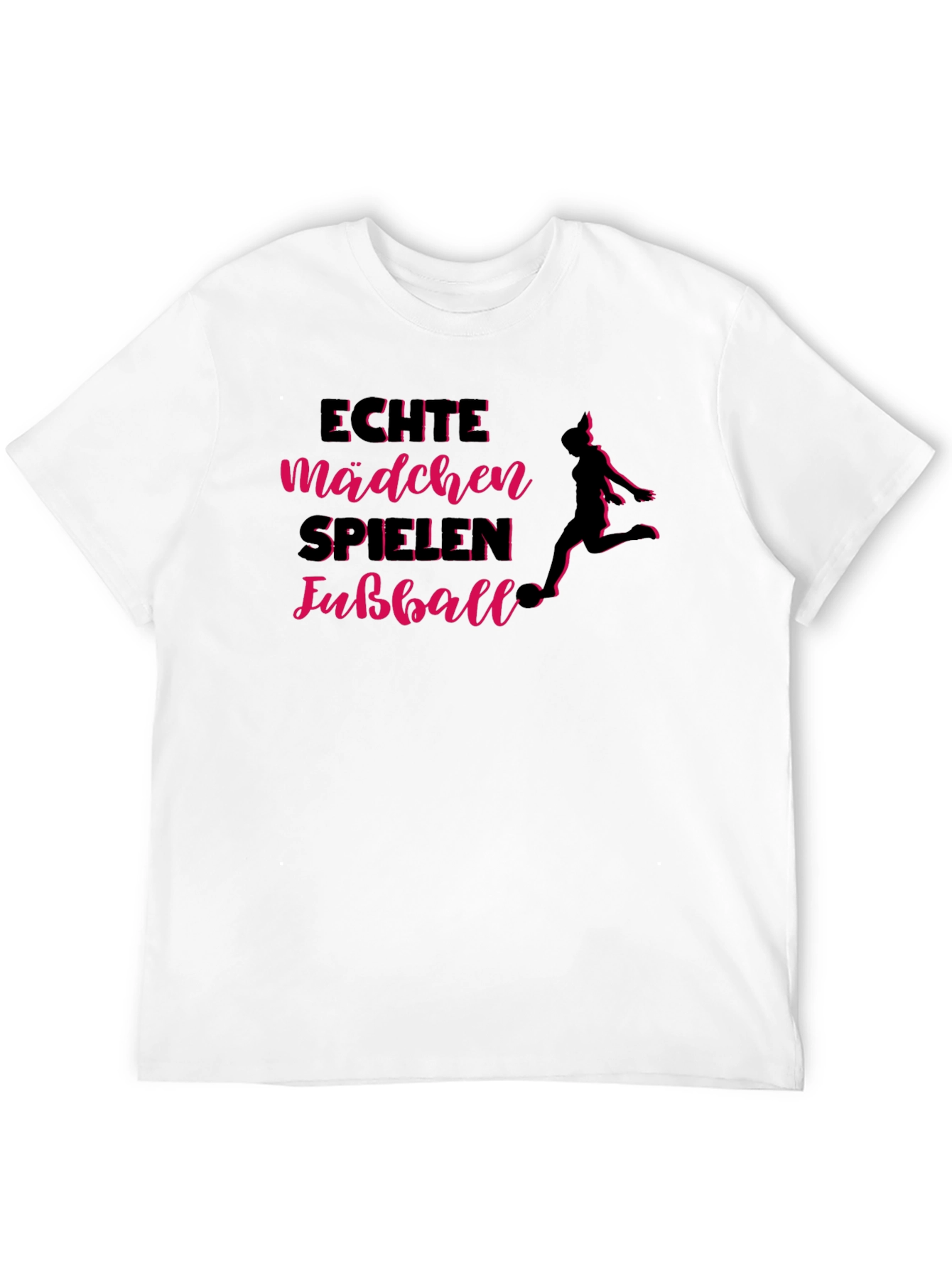 Echte Mädchen Spielen Fußball T-Shirt