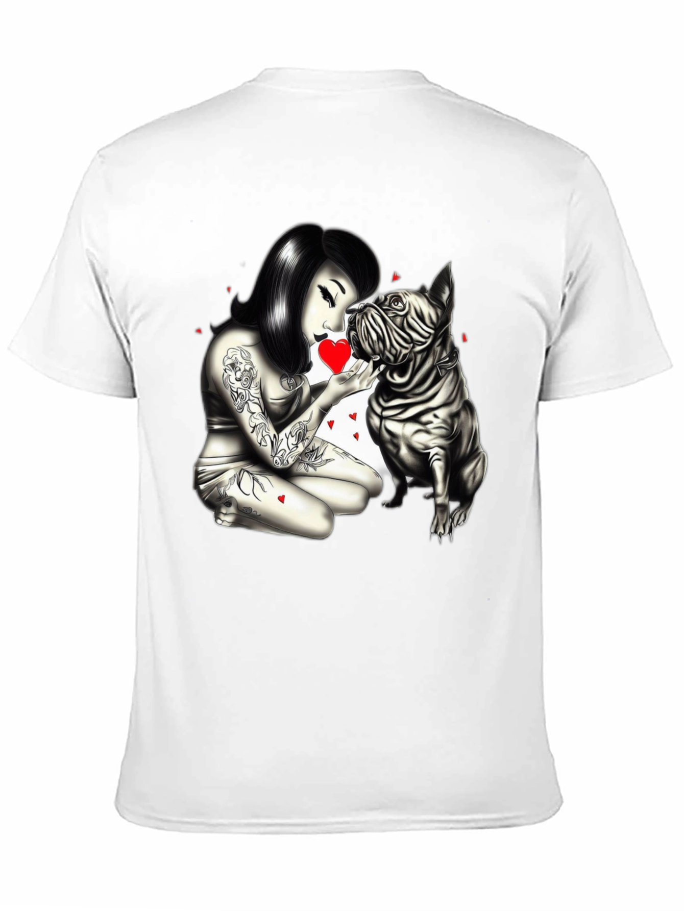 Tattooed Love: Woman & Bulldog Graphic Tee