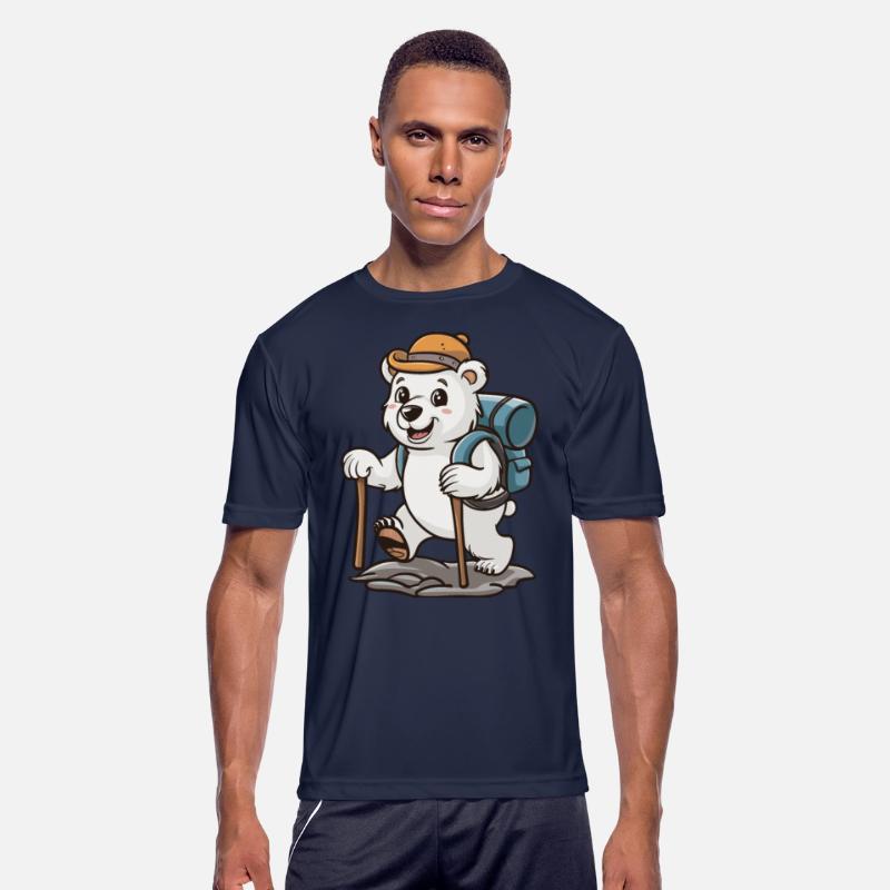 Cute Hiking polar bear Adventure Cartoon