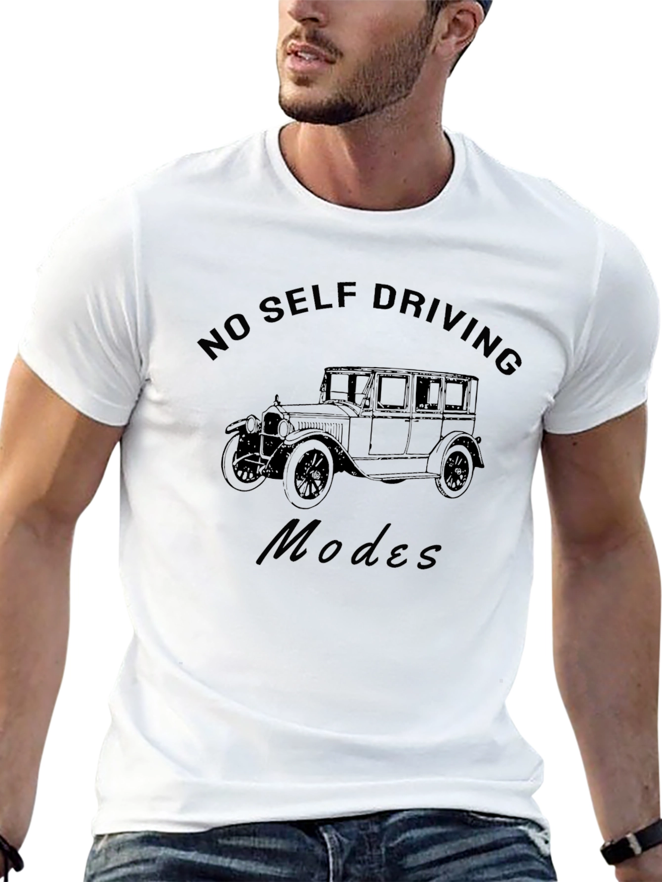 No Self Driving Modes Graphic Tee