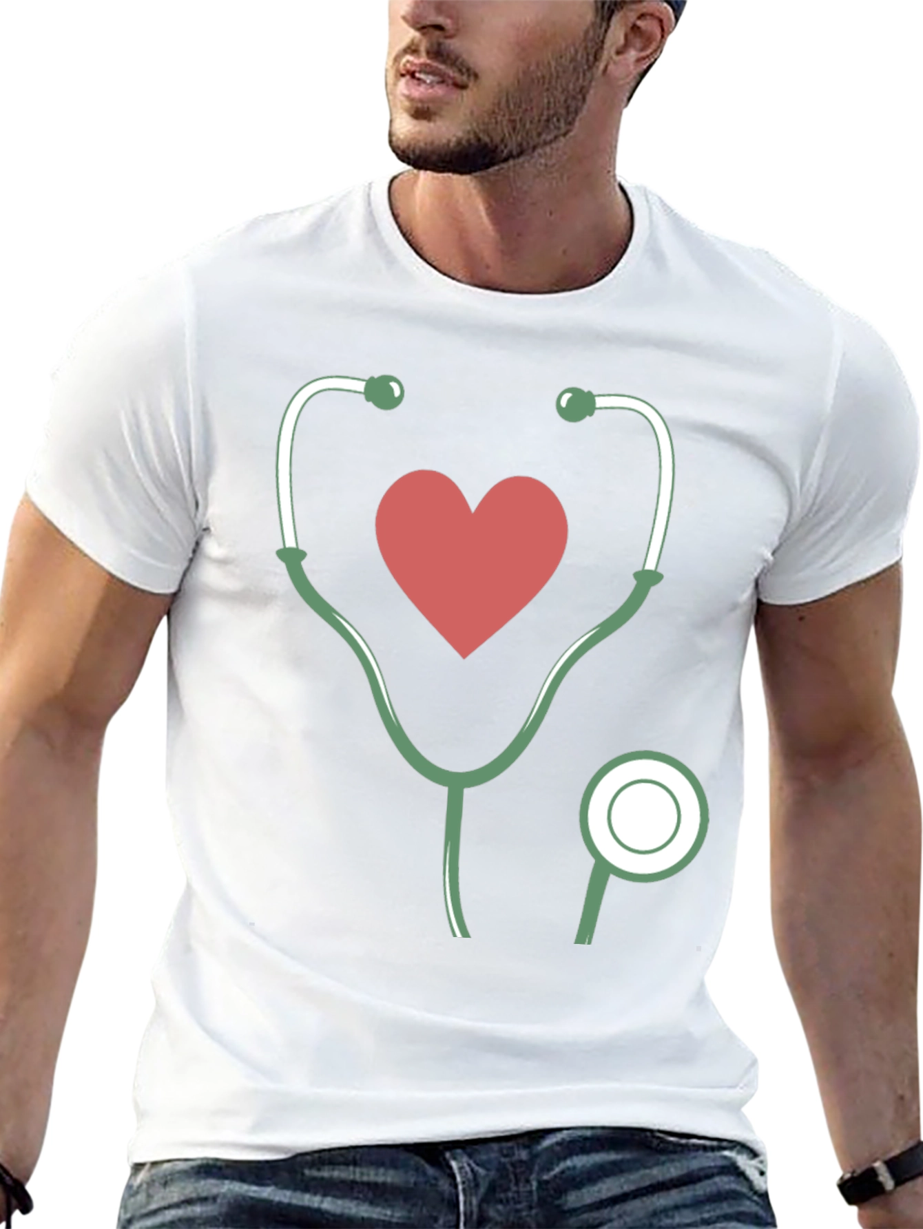 Heartbeat Stethoscope Graphic Tee
