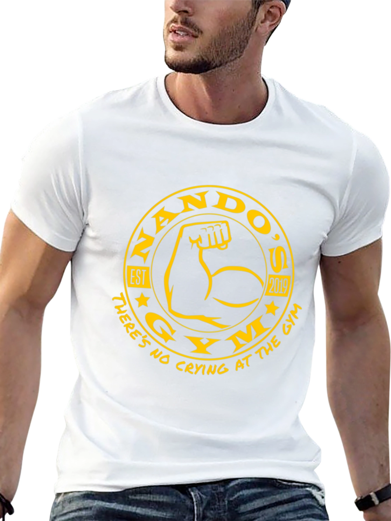 Nandos Gym Black T-Shirt - No Crying!