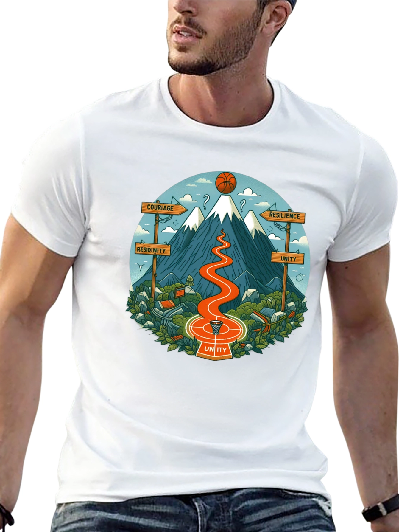 Motivational Mountain Graphic T-Shirt