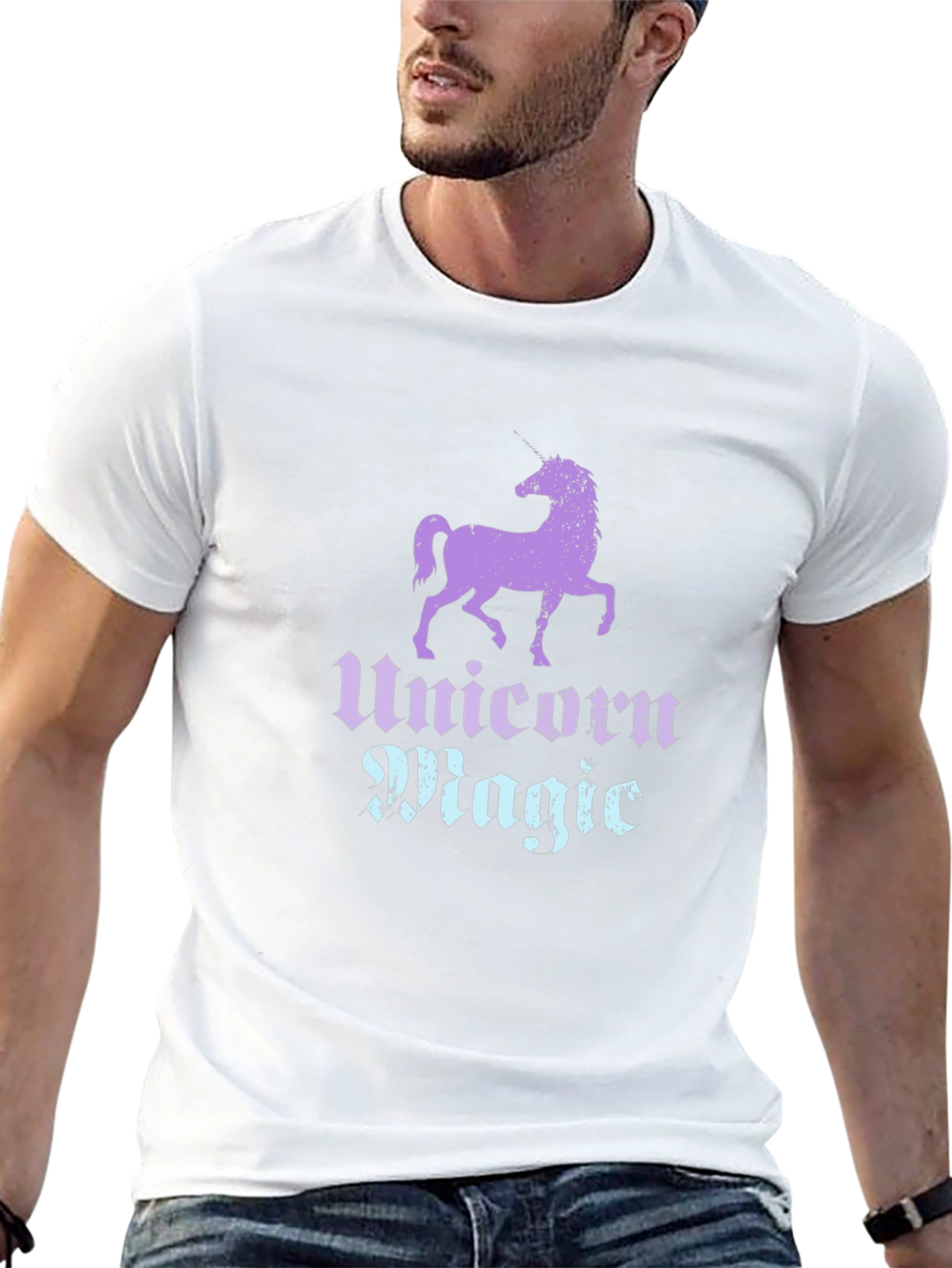 Unicorn Magic Graphic Tee - Black