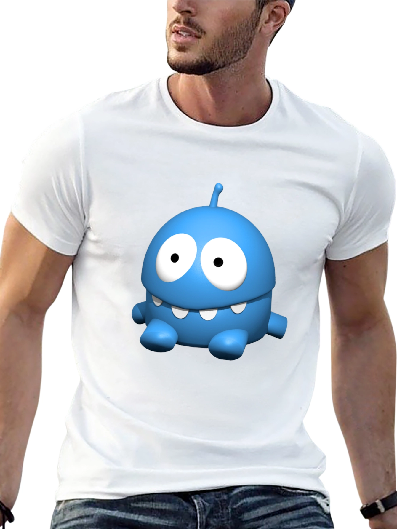 Om Nom Cartoon Graphic T-Shirt