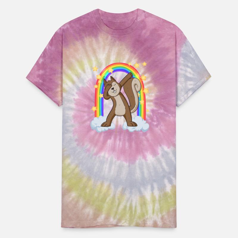 Dabbing squirrel on the rainbow gate