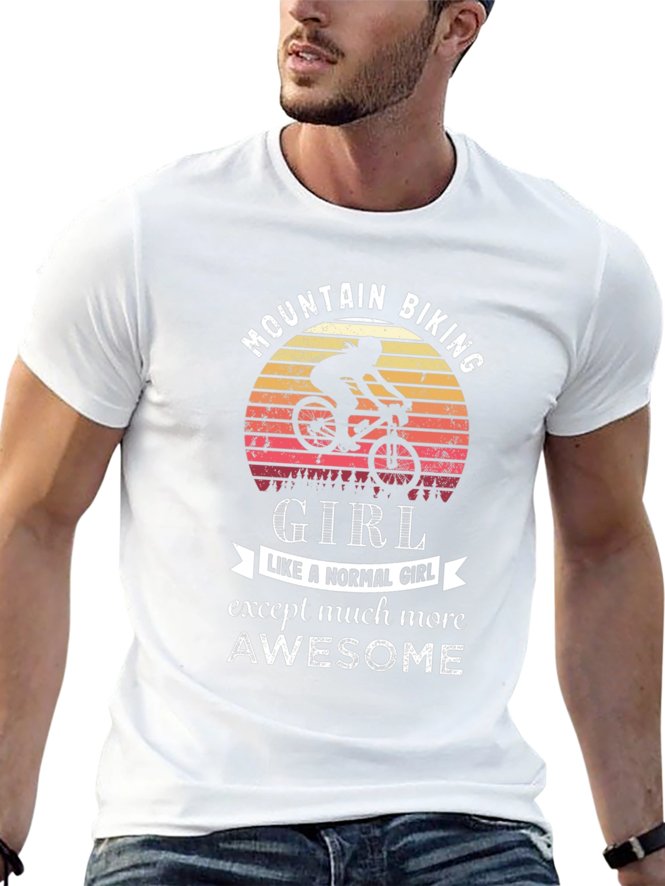 Mountain Biking Girl T-Shirt - Awesome Biker Tee