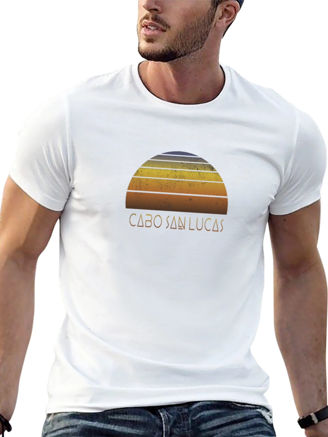 Cabo San Lucas Sunset Graphic Tee - Retro Style