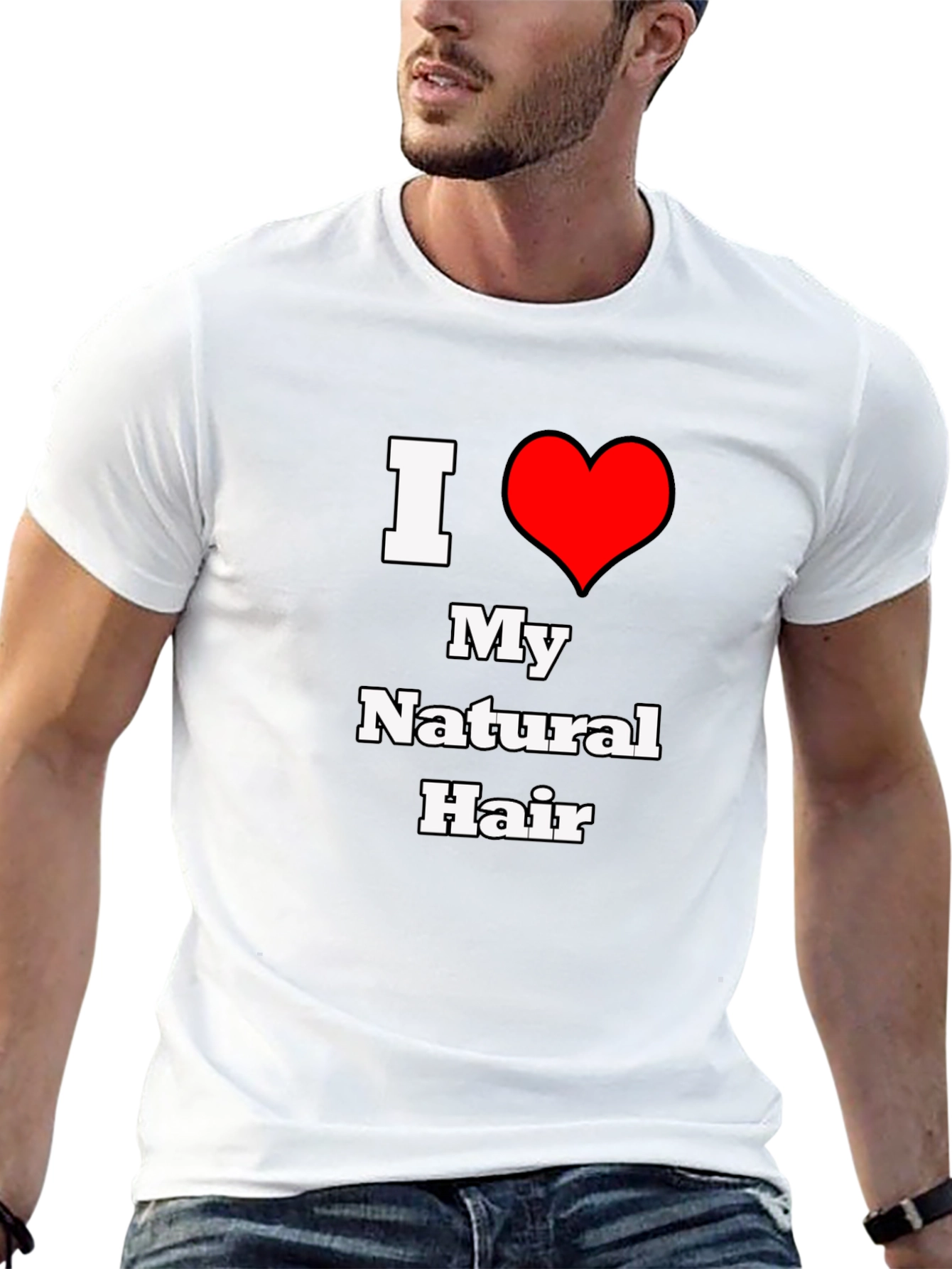 I Heart My Natural Hair T-Shirt - Black