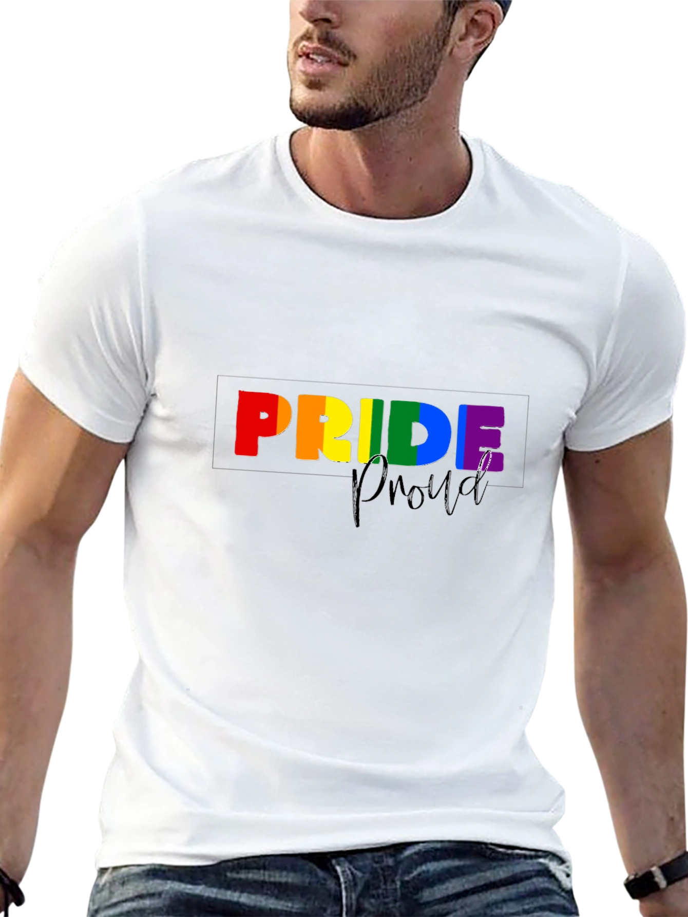 Pride Proud Graphic Tee - Black