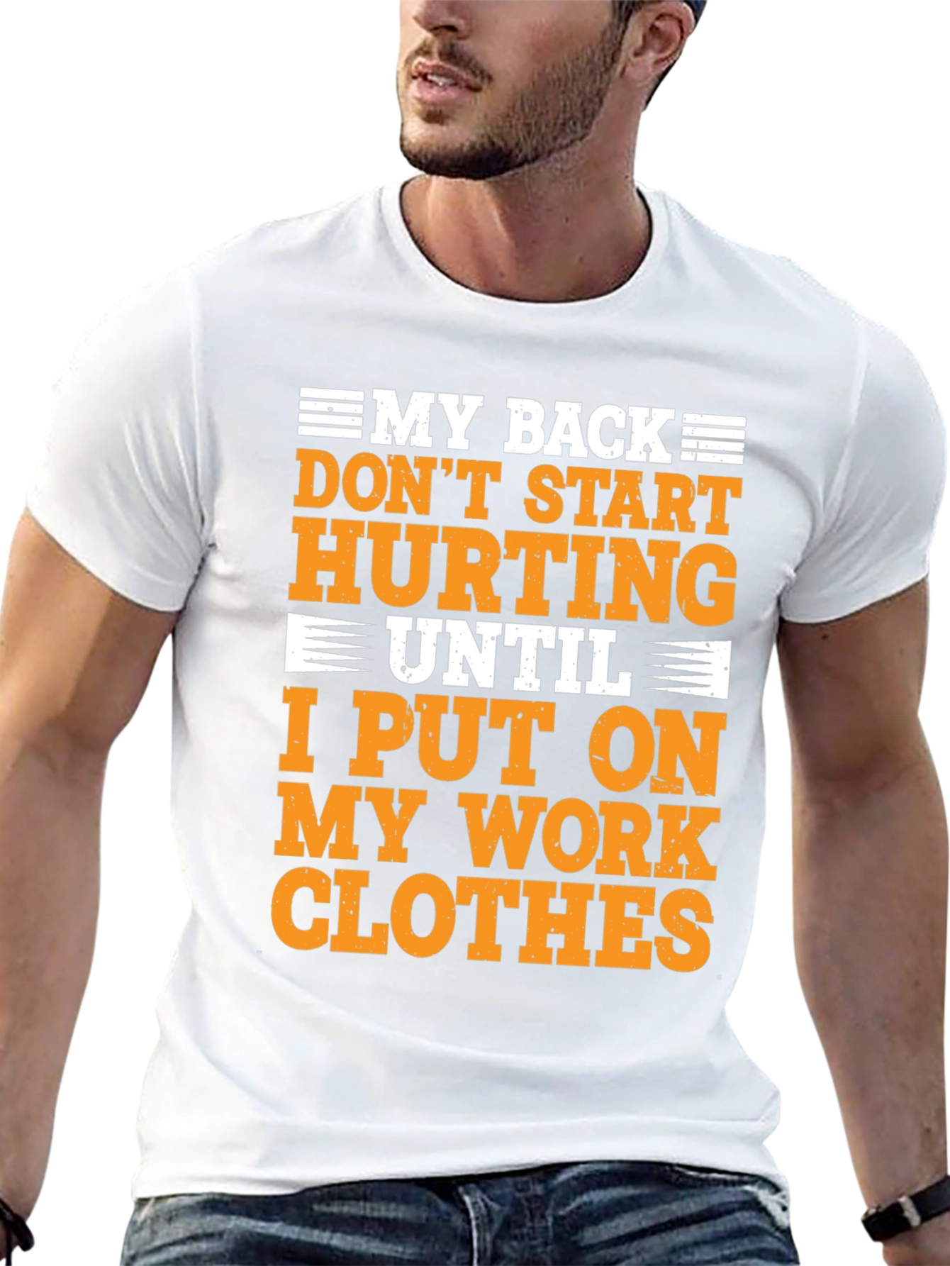 Funny My Back Work Clothes Graphic T-Shirt