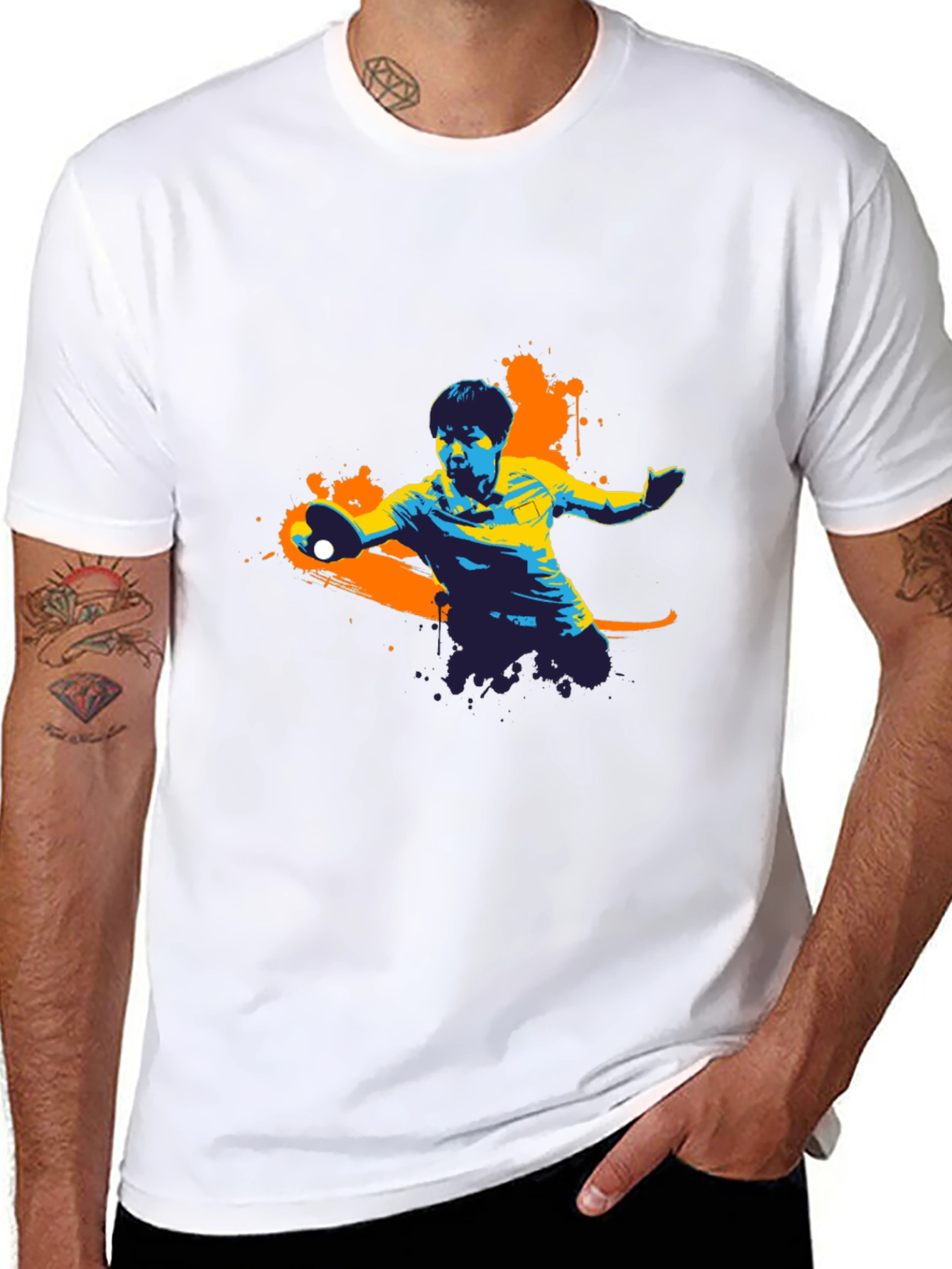 Table Tennis Graphic Tee - Black