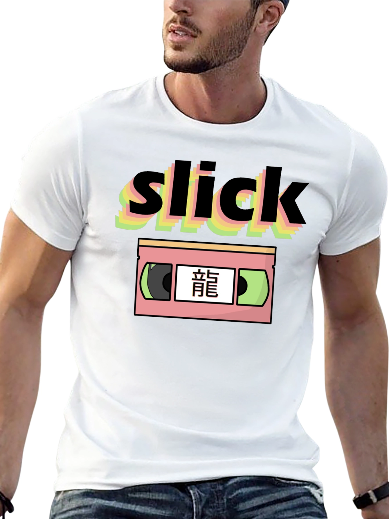 Slick Retro Japanese VHS Graphic T-Shirt