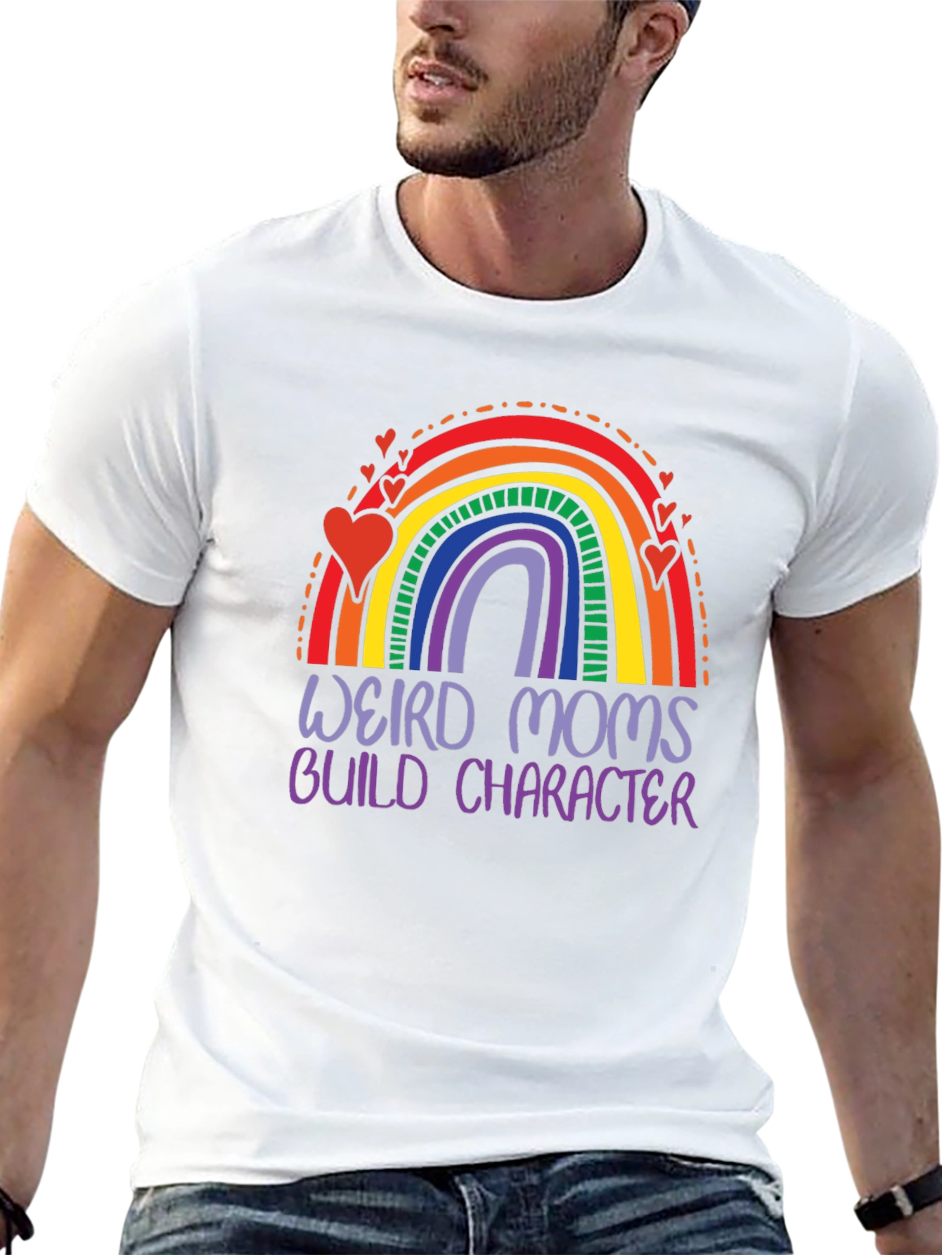 Weird Moms Build Character Graphic Tee