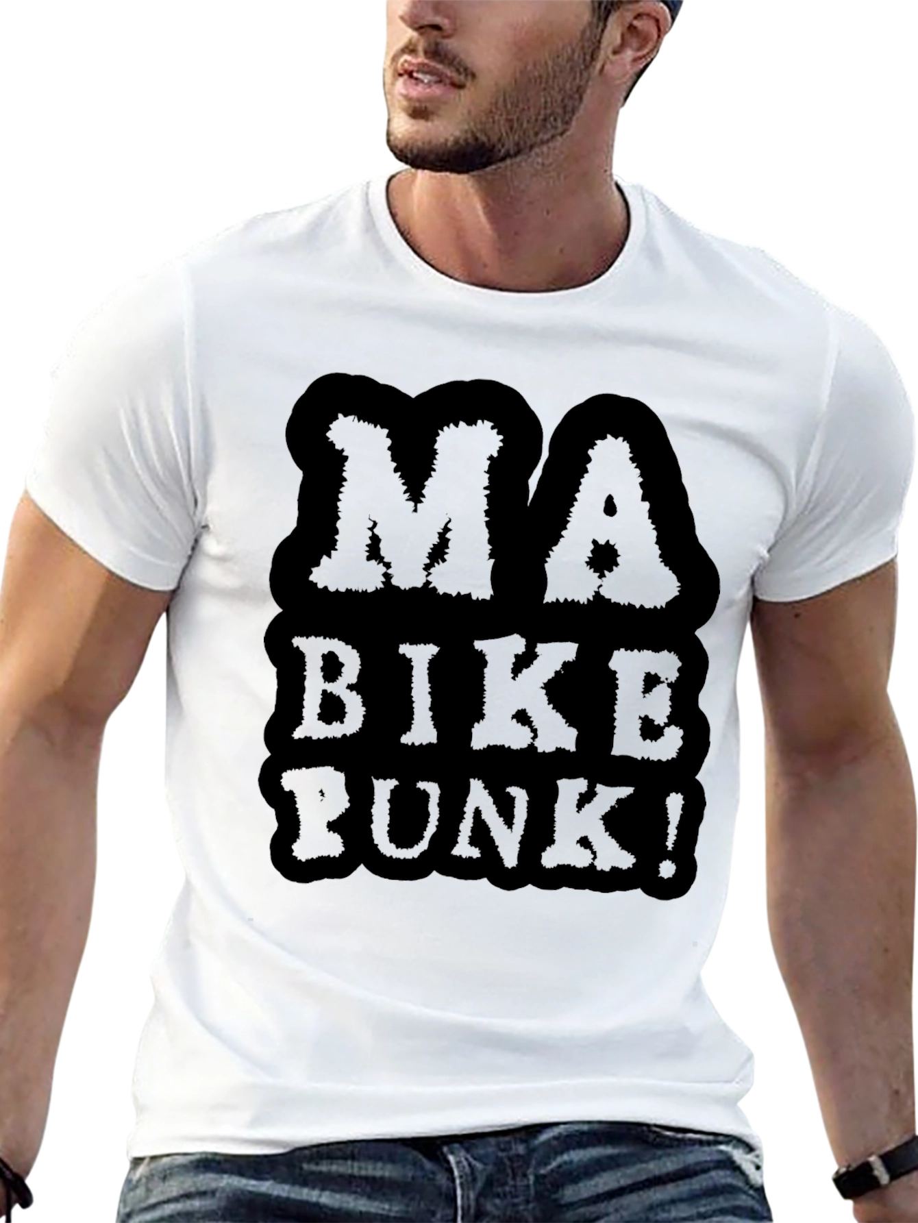 Ma Bike Punk Graphic Tee - Black Cotton T-Shirt