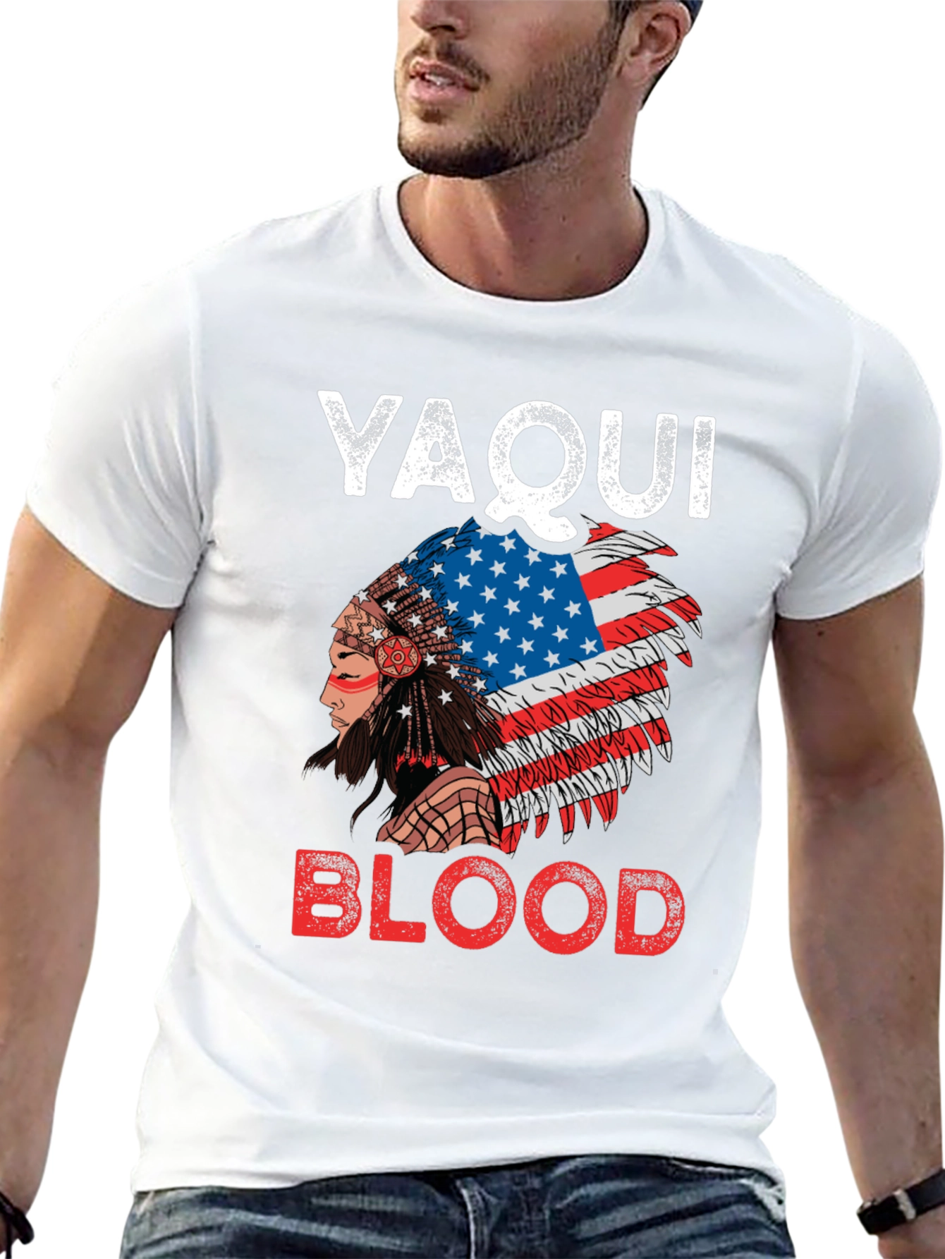 Yaqui Blood T-Shirt Native American Indian Pride Tee