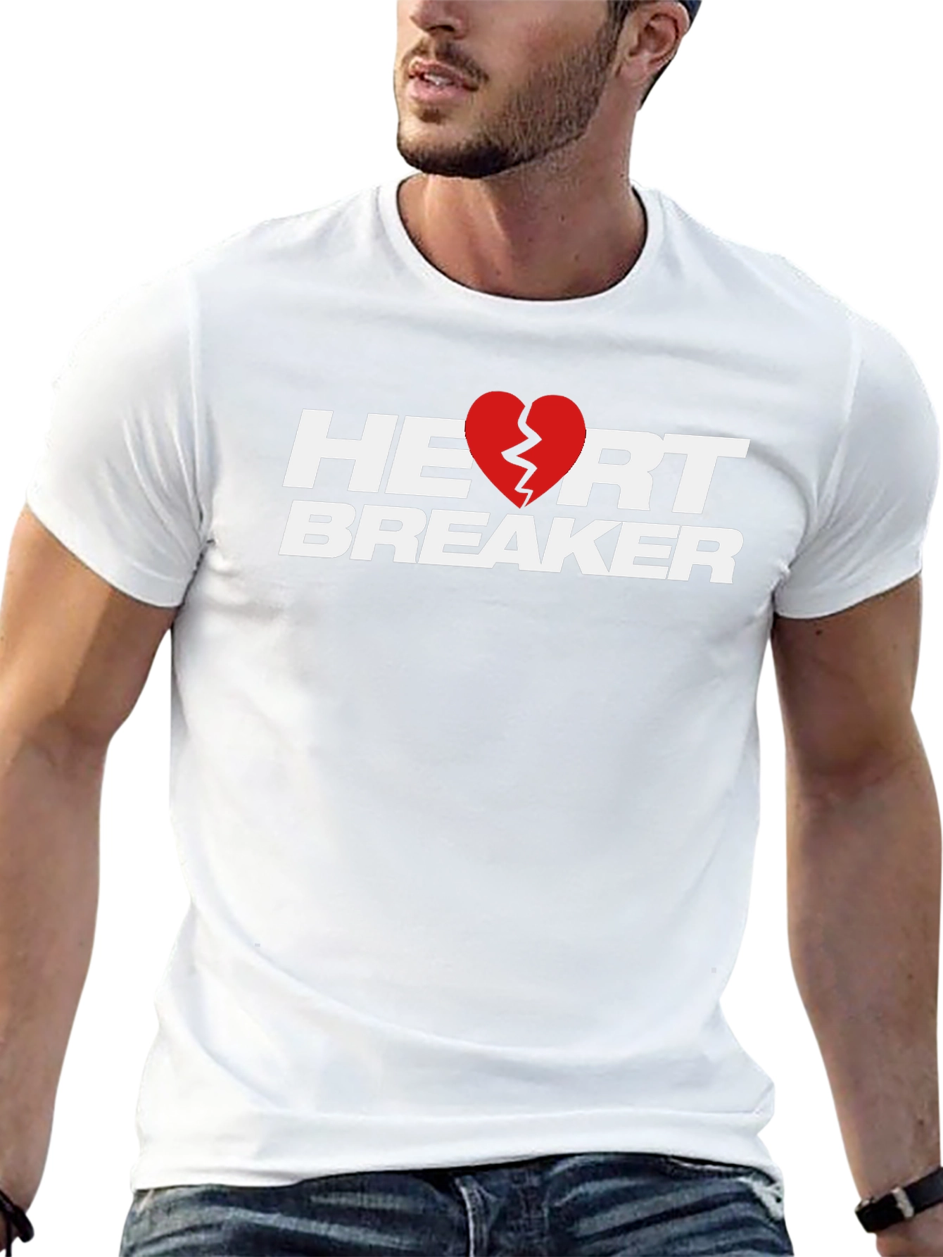 Heartbreaker Graphic T-Shirt - Stylish Black Tee