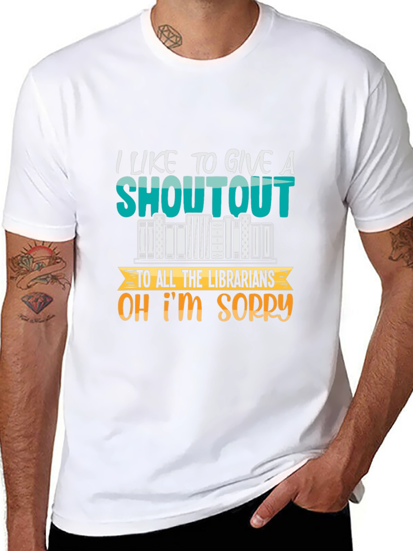 Librarian Shoutout Graphic Tee - Black
