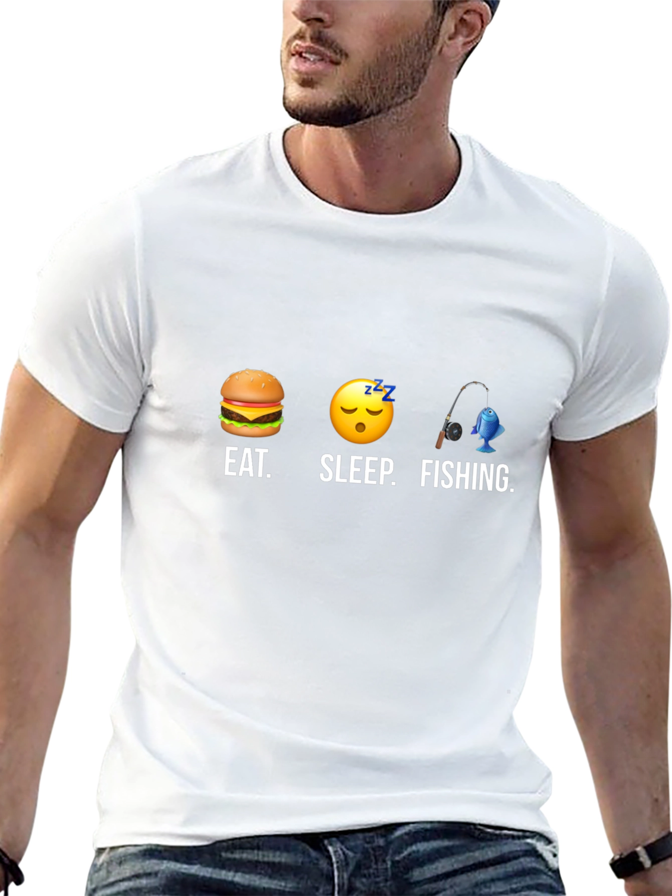 Eat Sleep Fishing T-Shirt - Funny Angler Tee