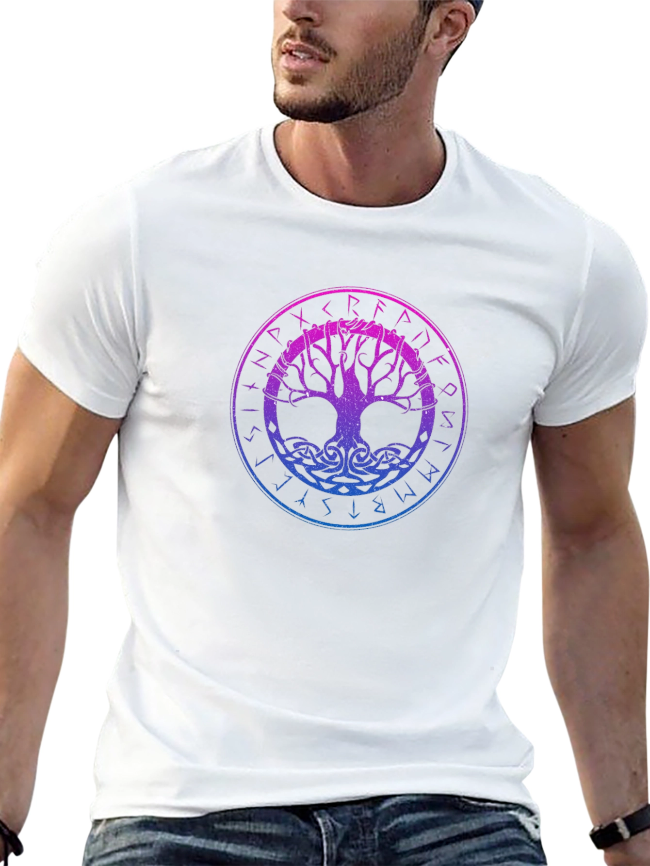 Yggdrasil Tree of Life T-Shirt - Viking Runes
