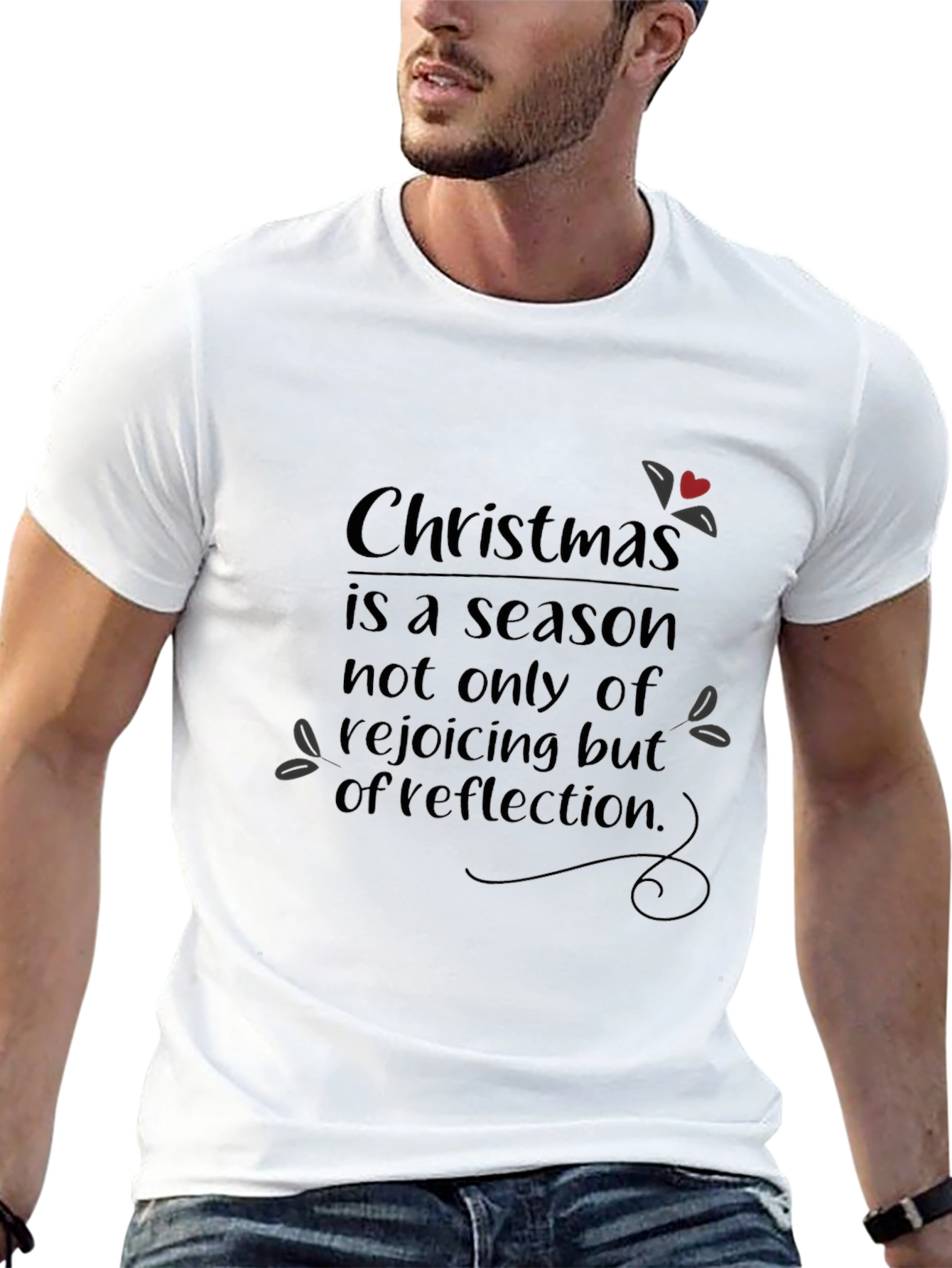 Christmas Reflection Black Graphic Tee