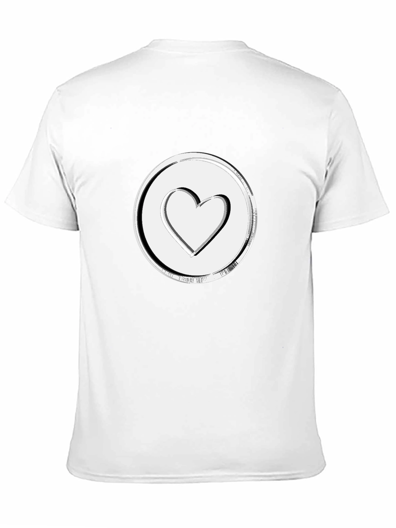Heart Emblem Black Tee - Stylish & Modern