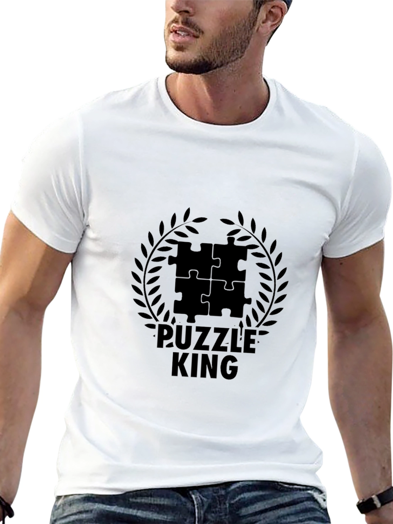 Puzzle King Black Graphic Tee