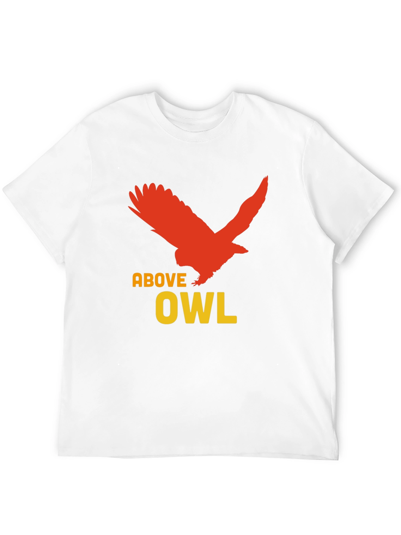 Above Owl Graphic Tee - Unique Bird Design