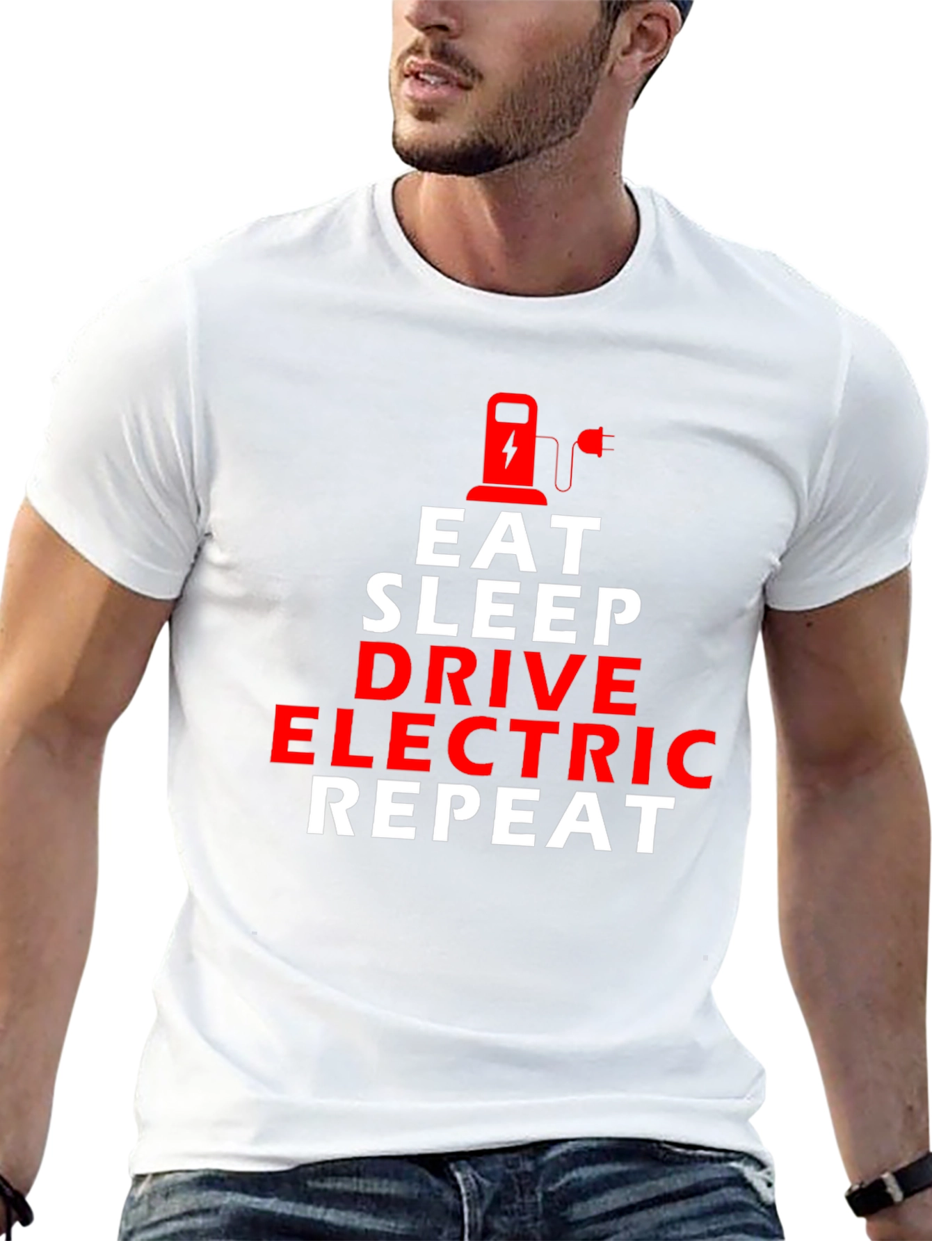 Eat Sleep Drive Electric Repeat T-Shirt
