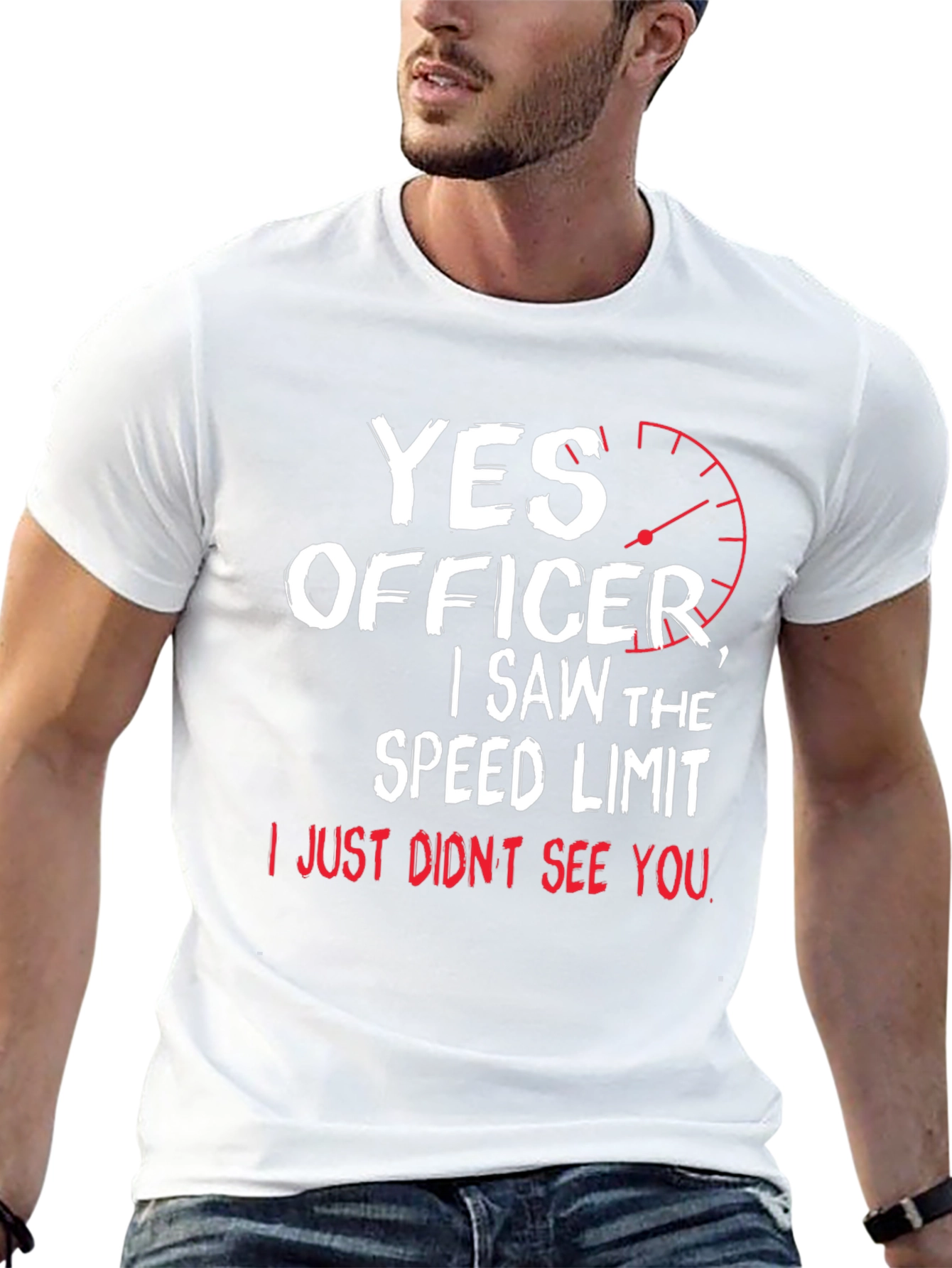Funny Driving T-Shirt - Yes Officer Speed Limit