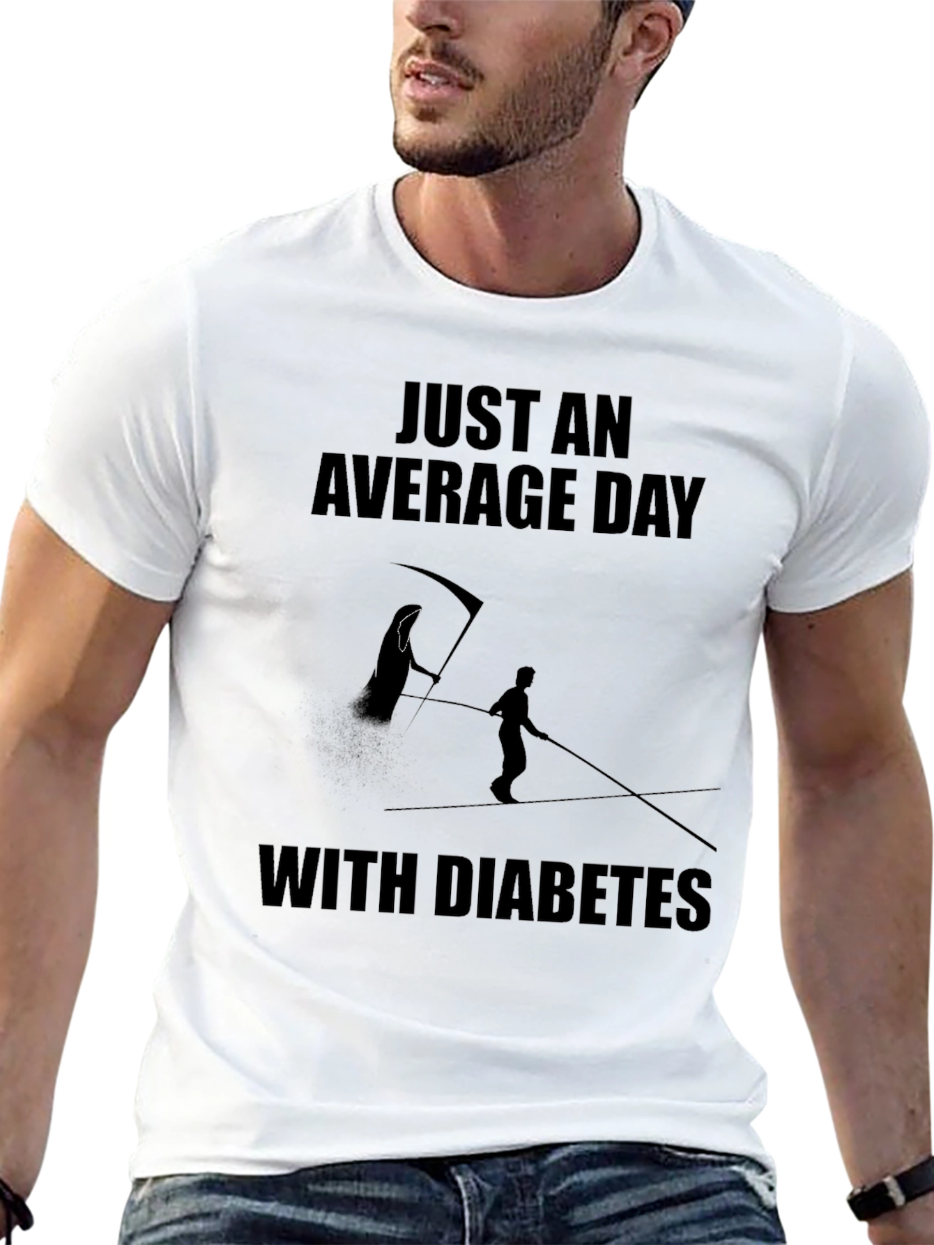 Just an Average Day With Diabetes Black T-Shirt