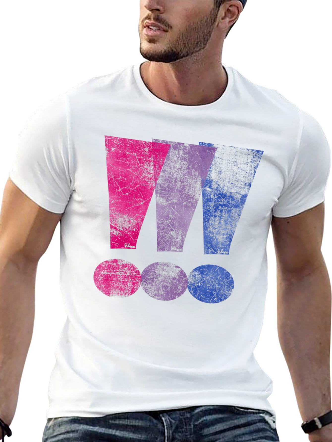 Bisexual Pride T-Shirt - Grunge Style