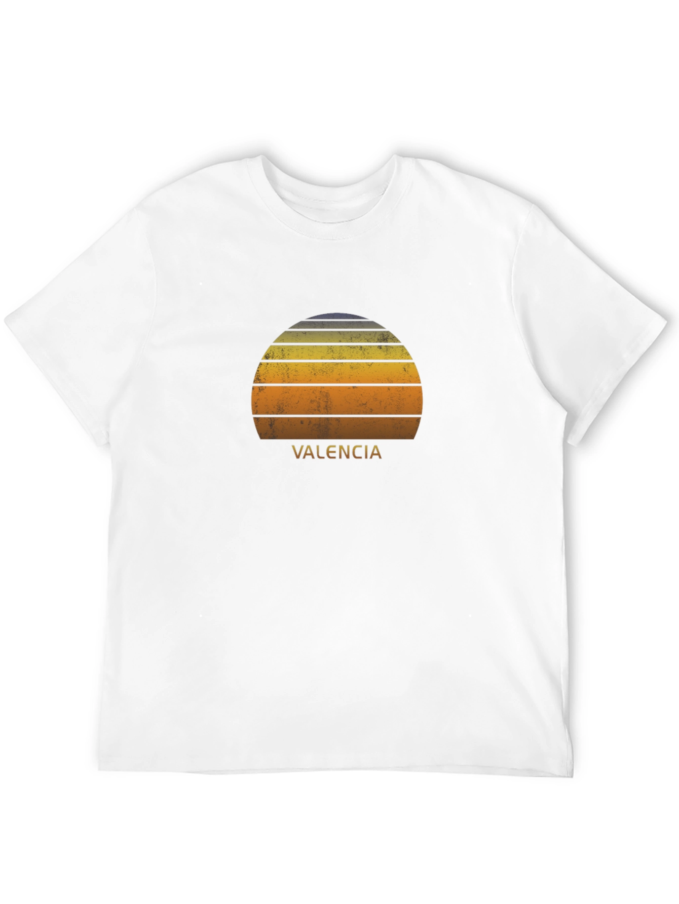 Valencia Retro Sunset T-Shirt - Black