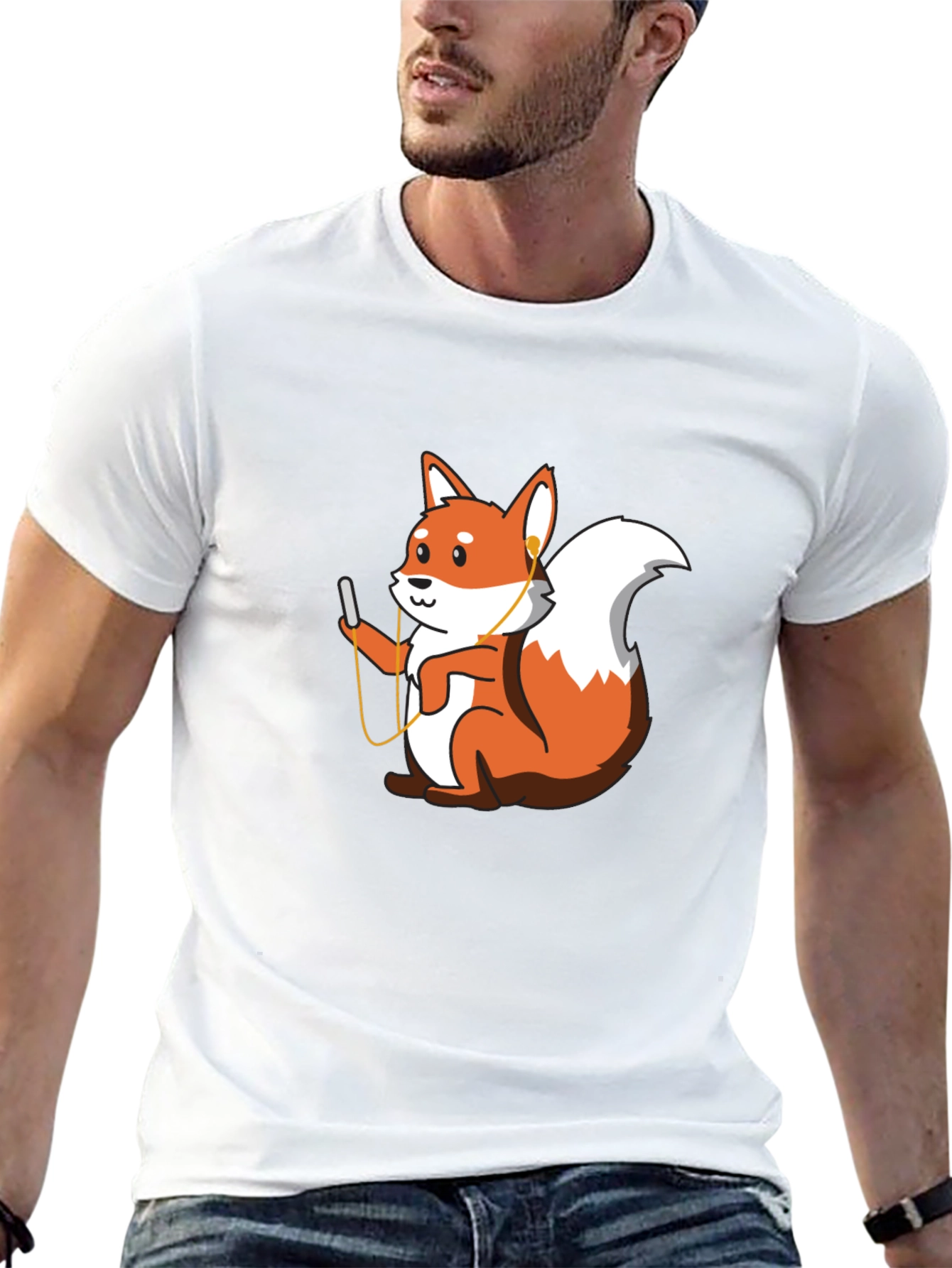Fox Music Lover Graphic T-Shirt