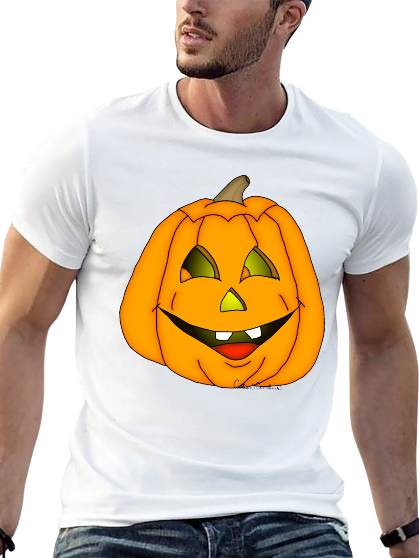 Halloween Pumpkin Graphic Tee - Spooky Season Shirt