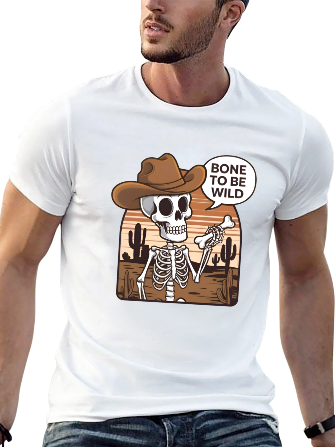 Bone to Be Wild Skeleton Cowboy T-Shirt