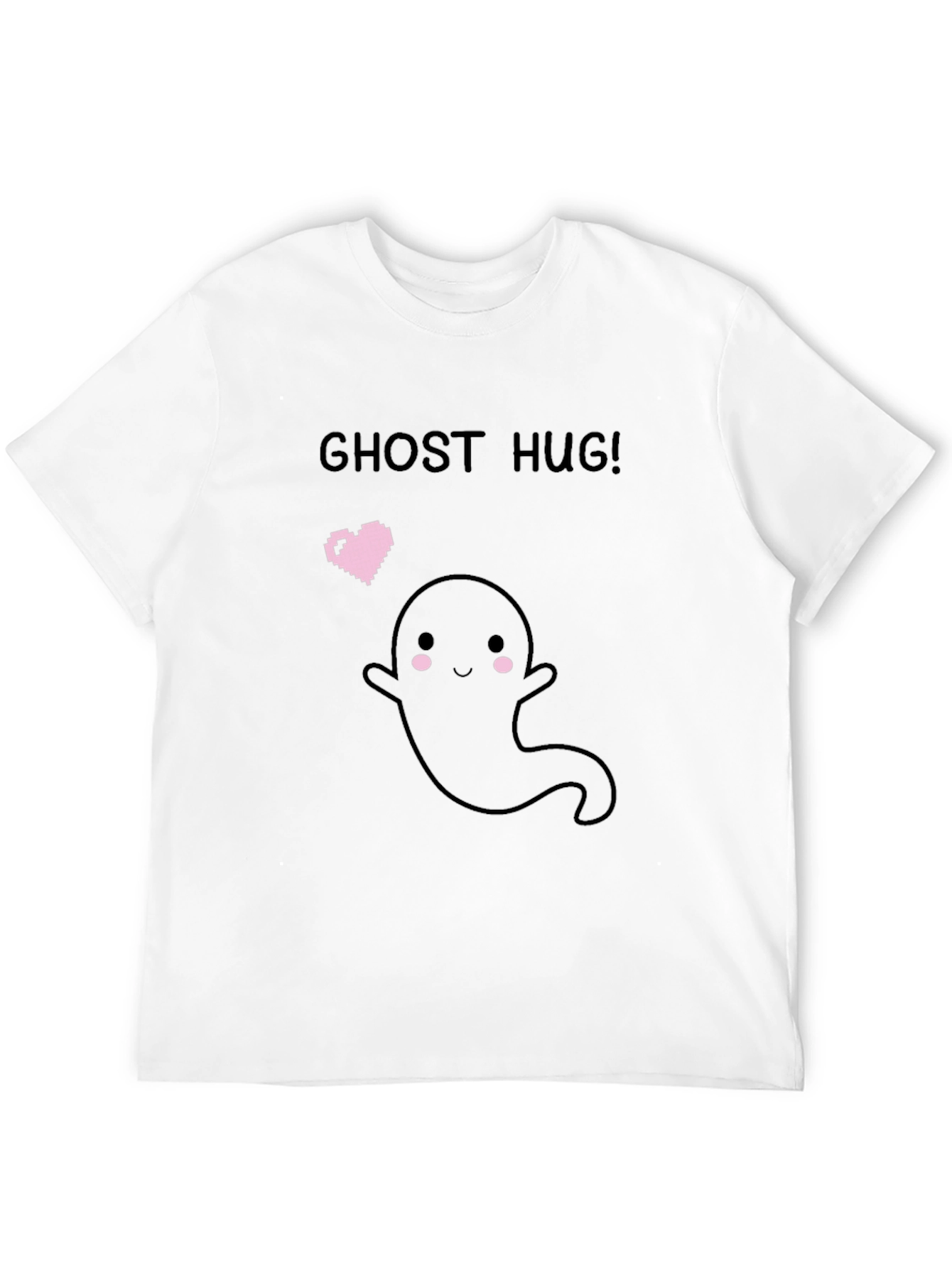 Ghost Hug Graphic T-Shirt - Black