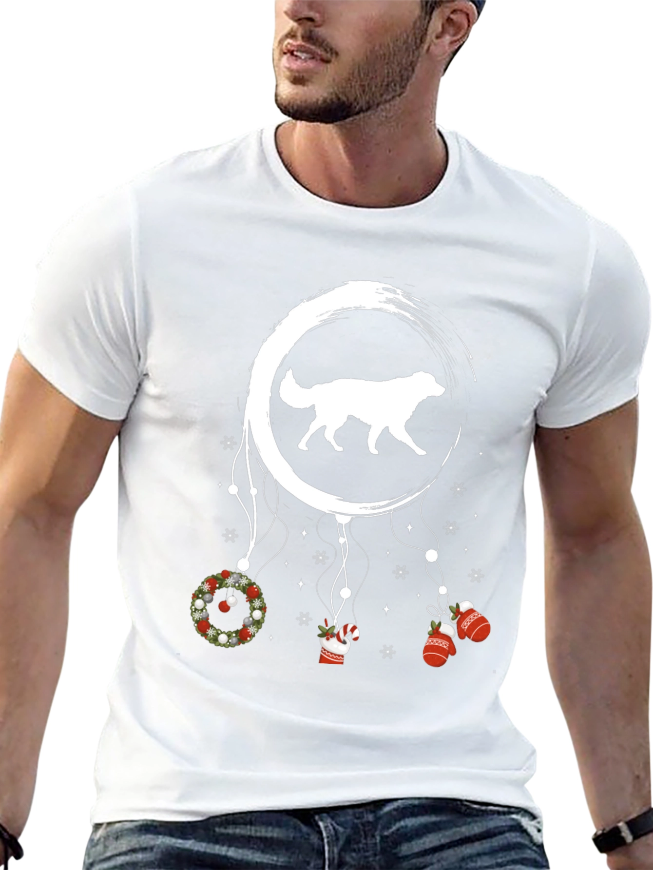 Dog Christmas Dreamcatcher Graphic Tee