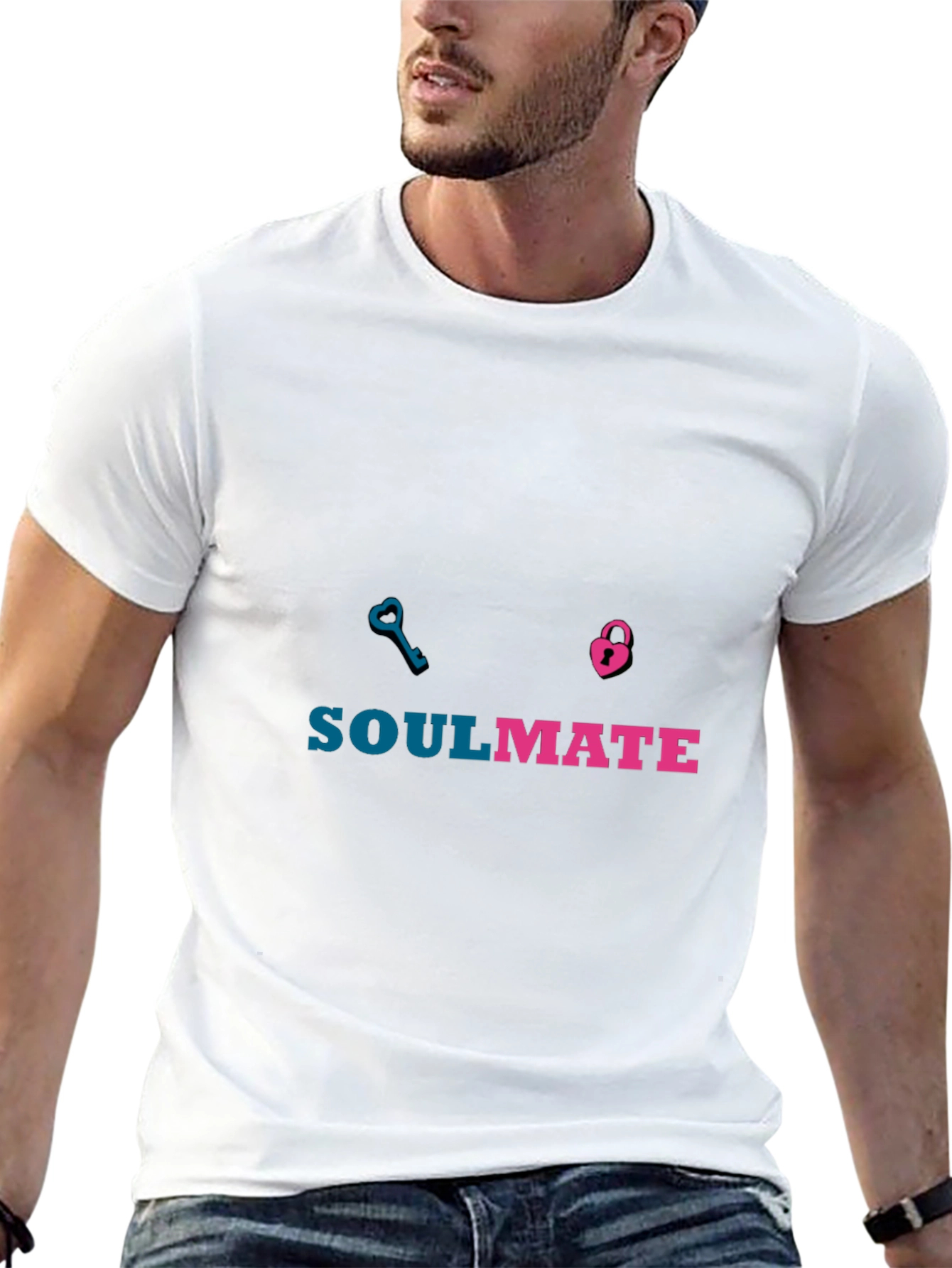 Soulmate Matching T-Shirt - Key & Lock Design