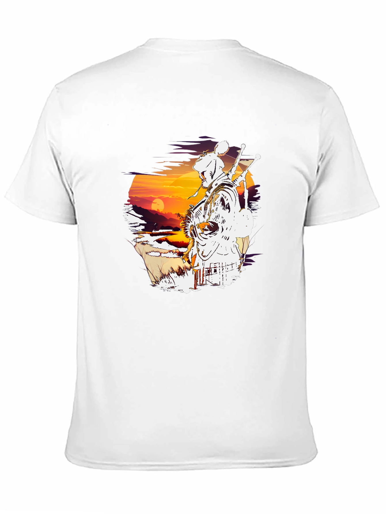 Bagpiper Sunset Graphic Tee