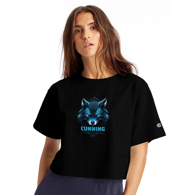 Fierce Blue Wolf with Geometric Details