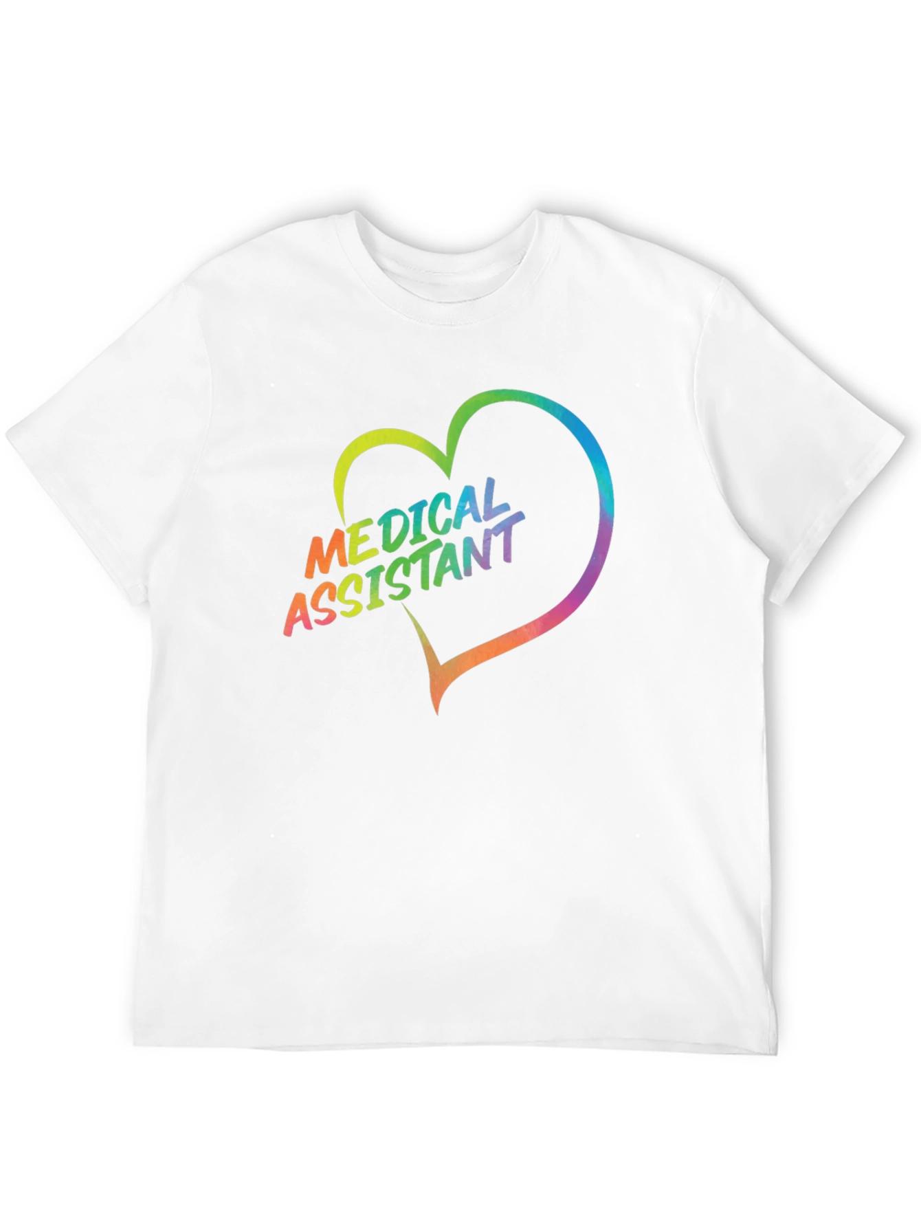 Medical Assistant Heart T-Shirt - Rainbow Graphic Tee