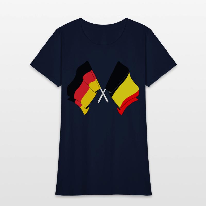Flag of Germany and flag of Belgium