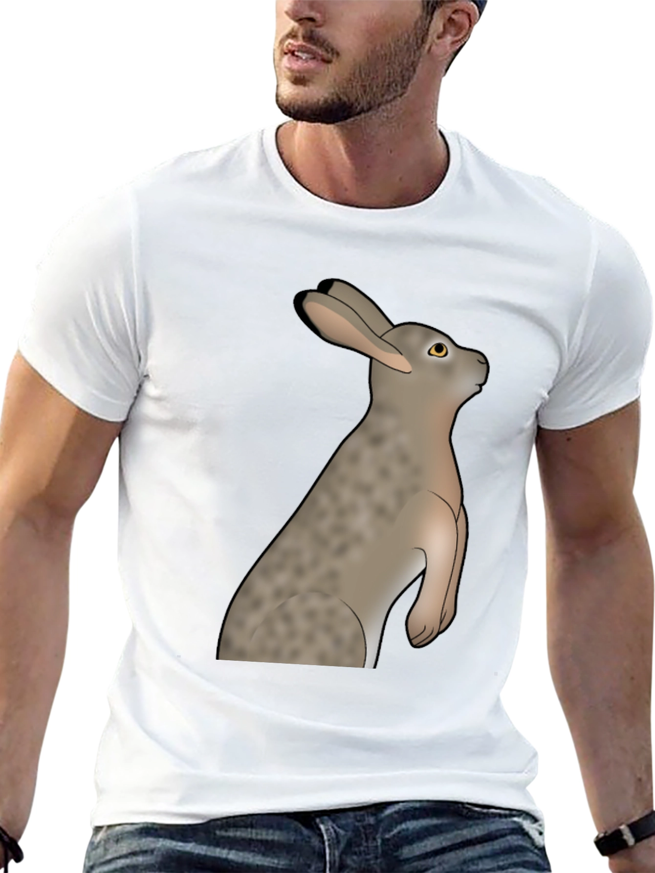 Rabbit Graphic Print T-Shirt