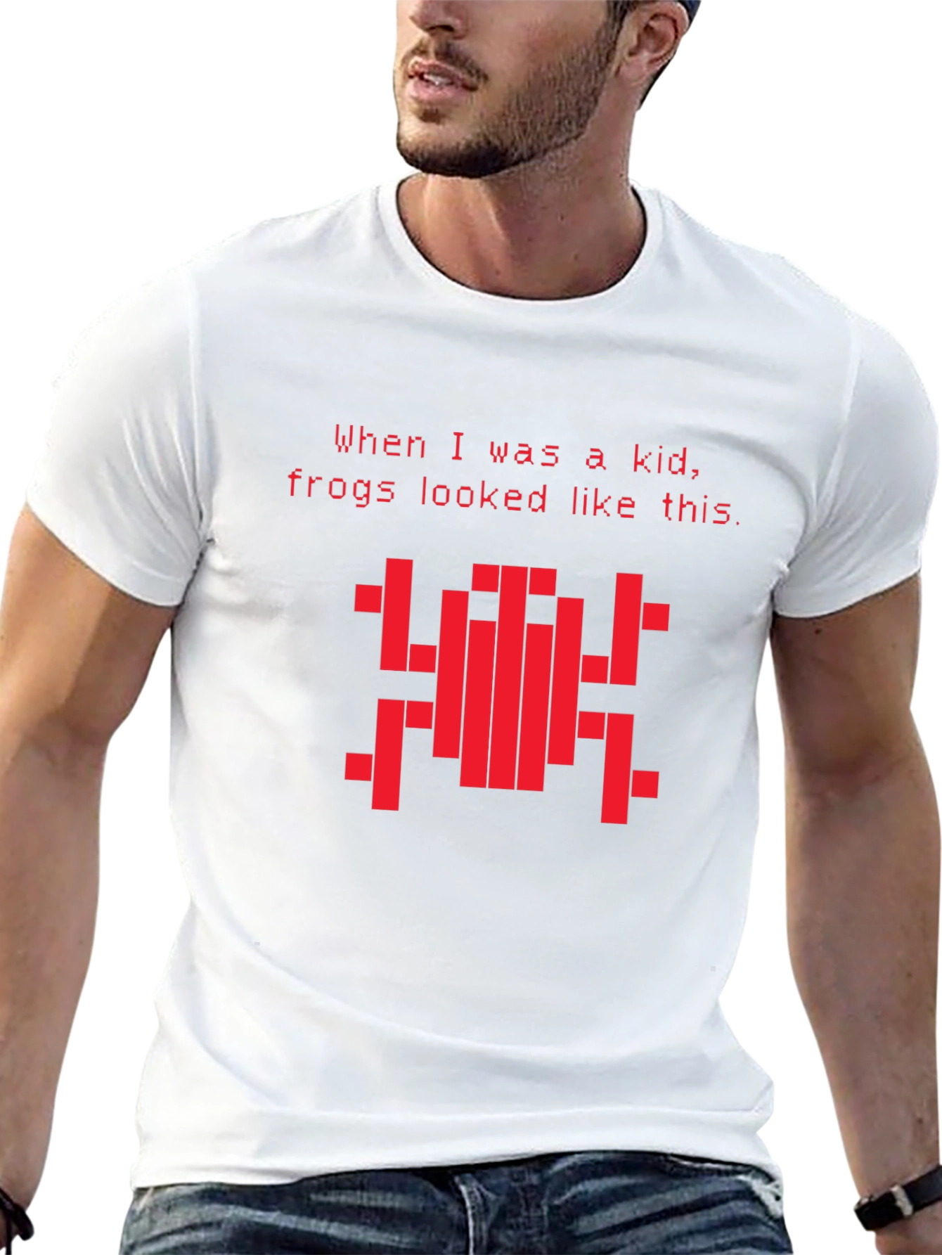 Retro Frogger Graphic Tee - Gamer Style T-Shirt