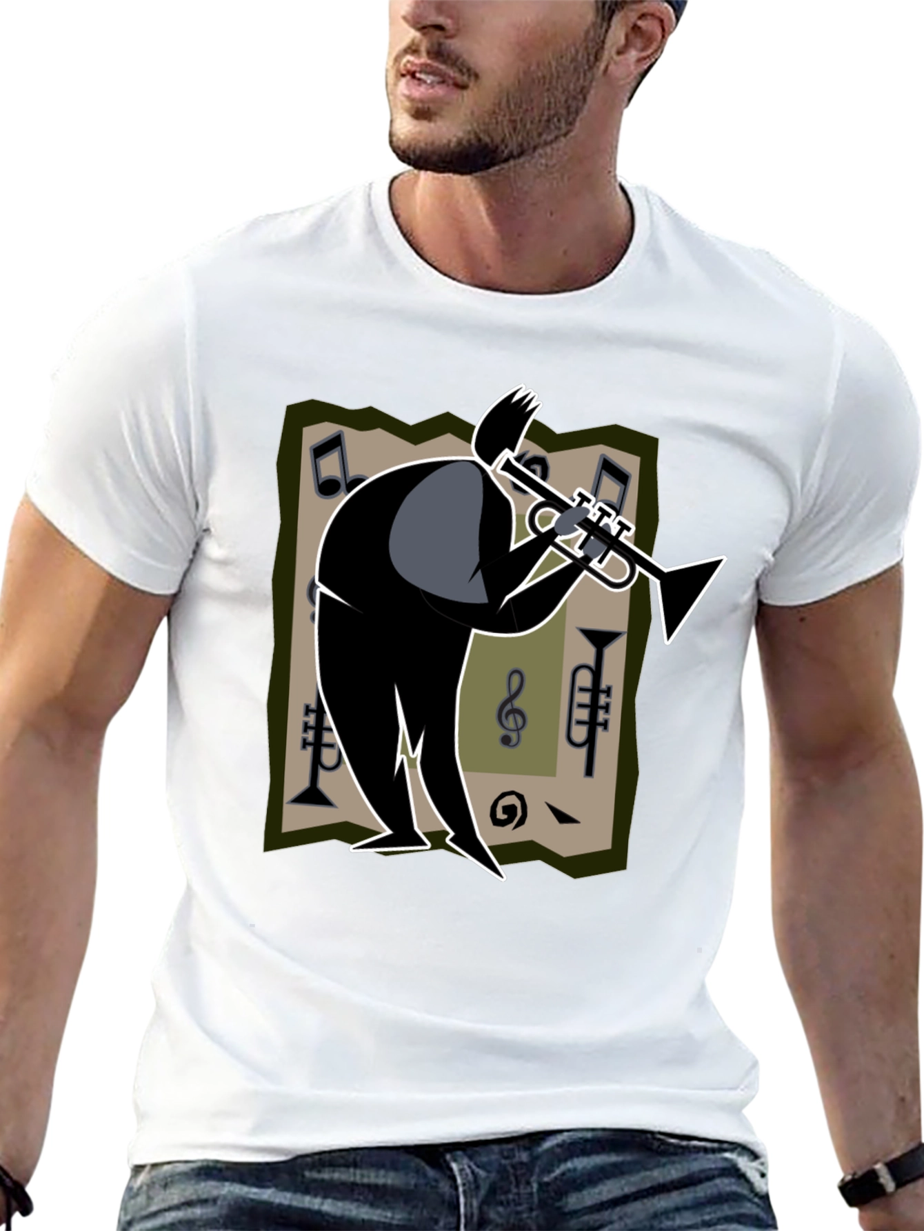 Cool Jazz Trumpet Player Graphic T-Shirt