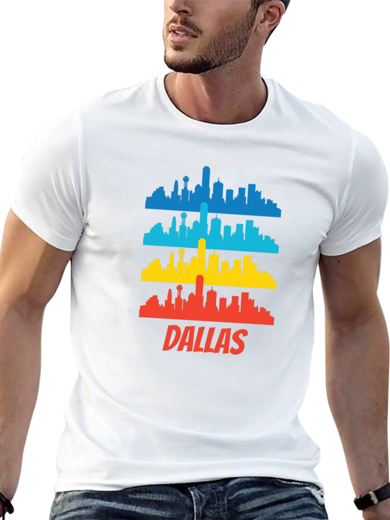 Dallas Skyline Graphic Tee - Cool Cityscape T-Shirt