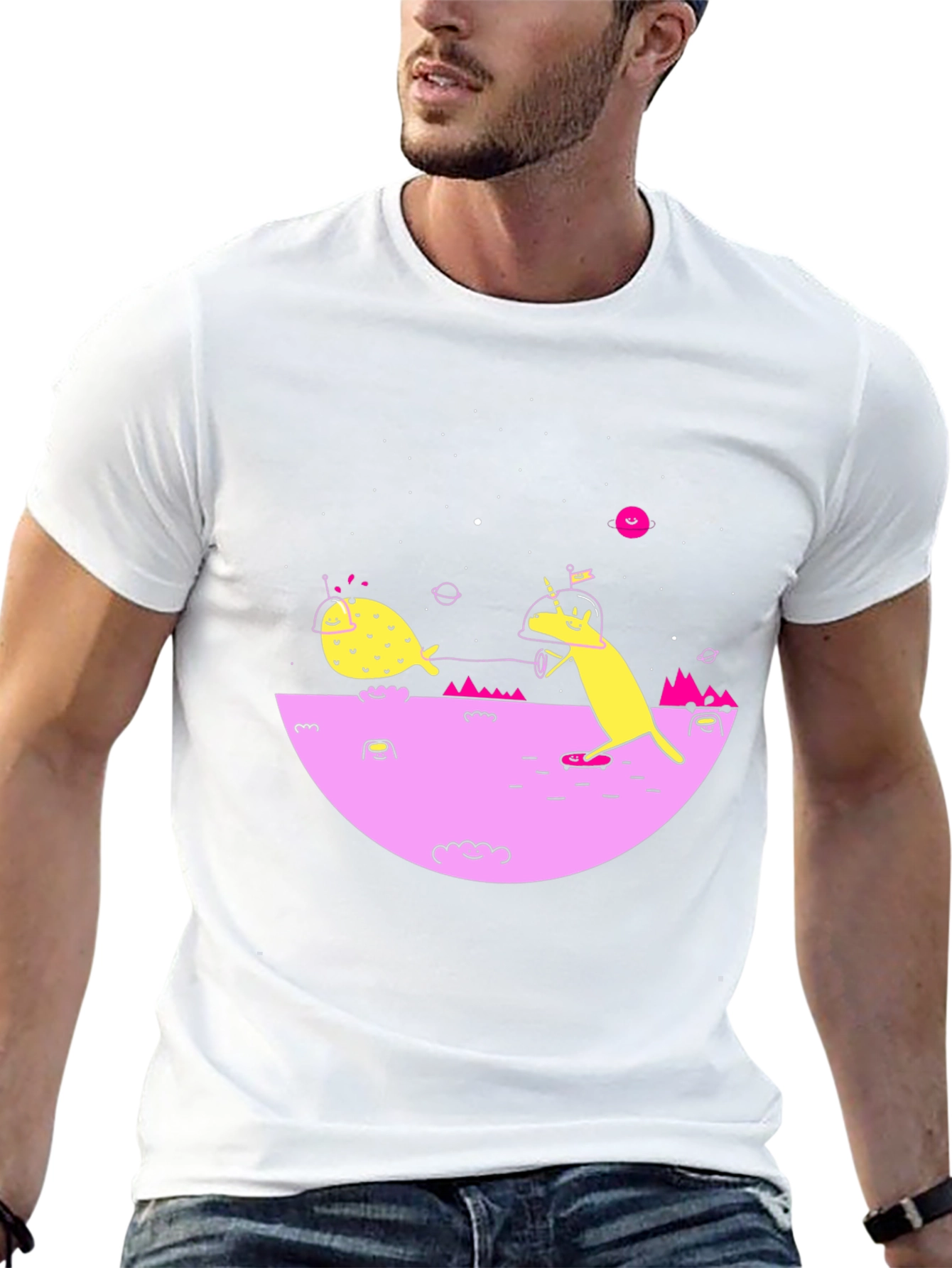 Cosmic Unicorn Black Graphic Tee
