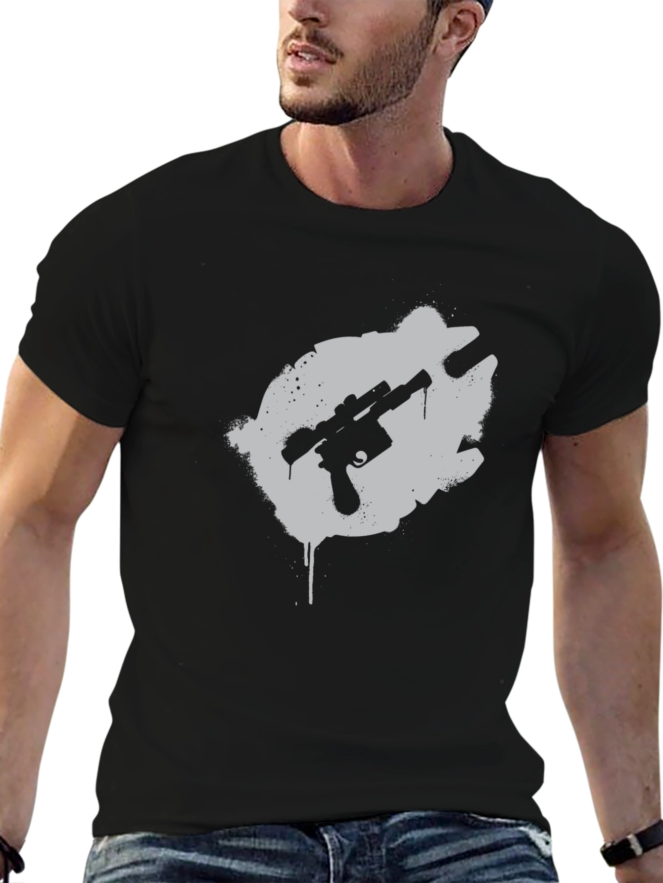Star Wars Han Solo Blaster Black T-Shirt